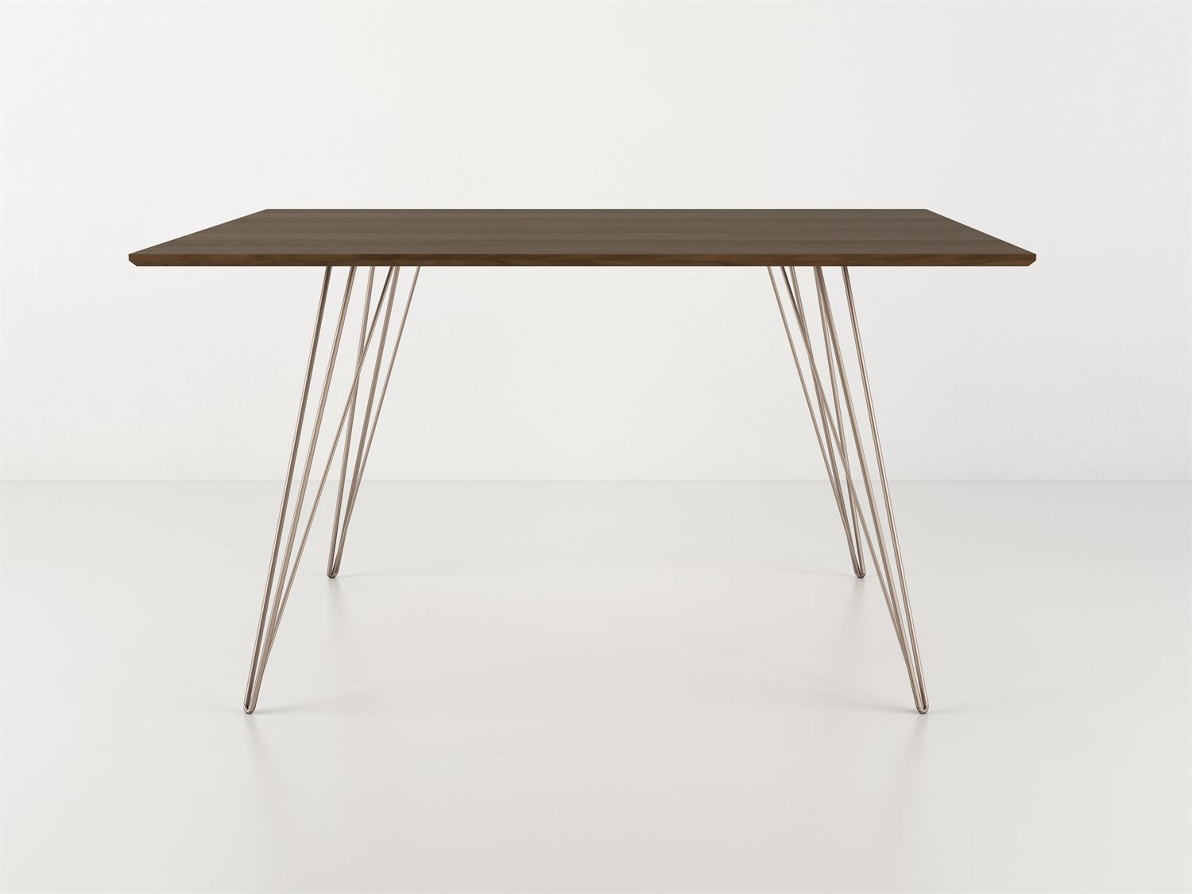 Tronk Design Williams Table Collection Rectangular Wood Rose Copper Dining