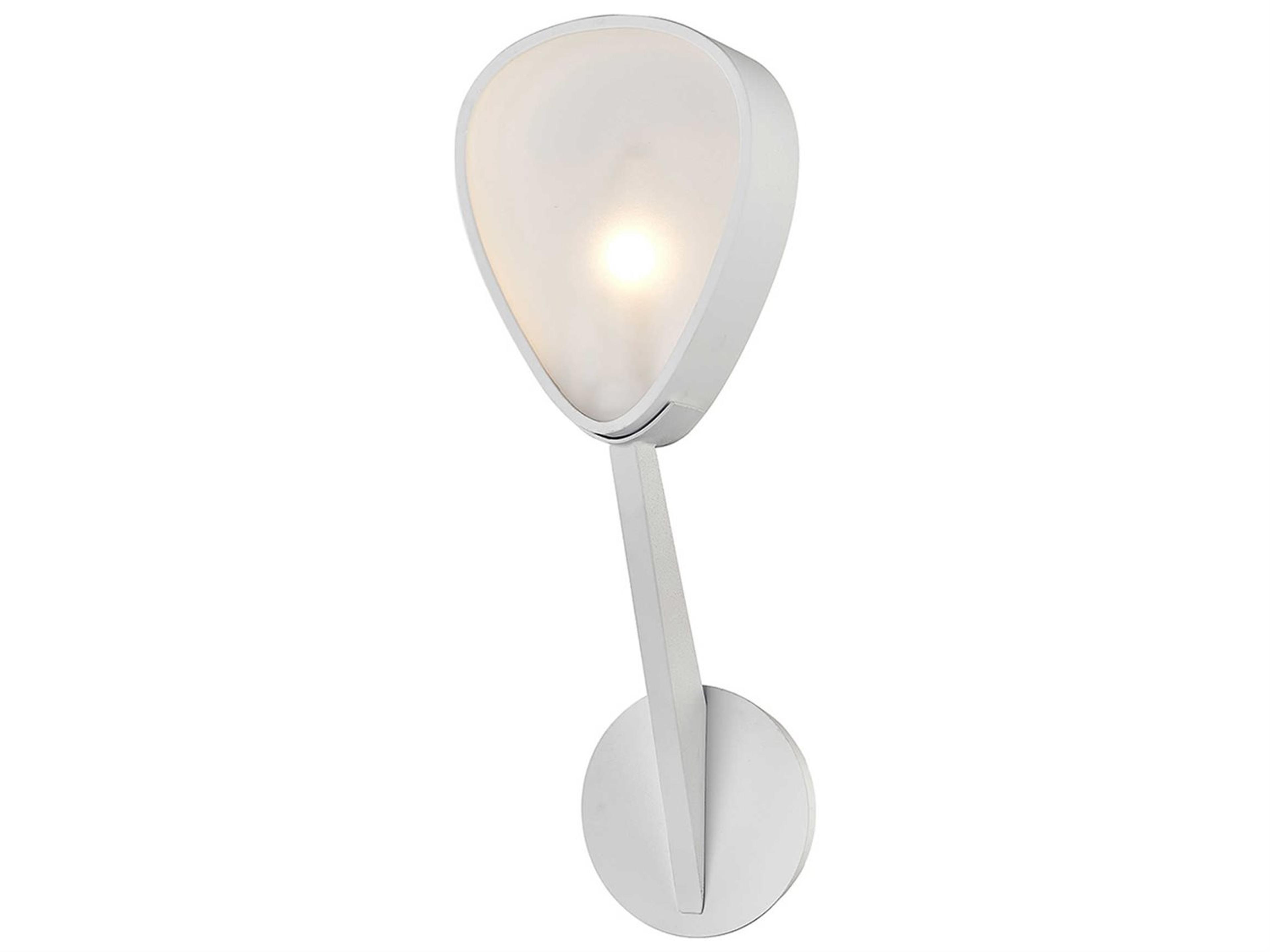 Troy Lighting Allisio 1-Light Textured White Glass Wall Sconce