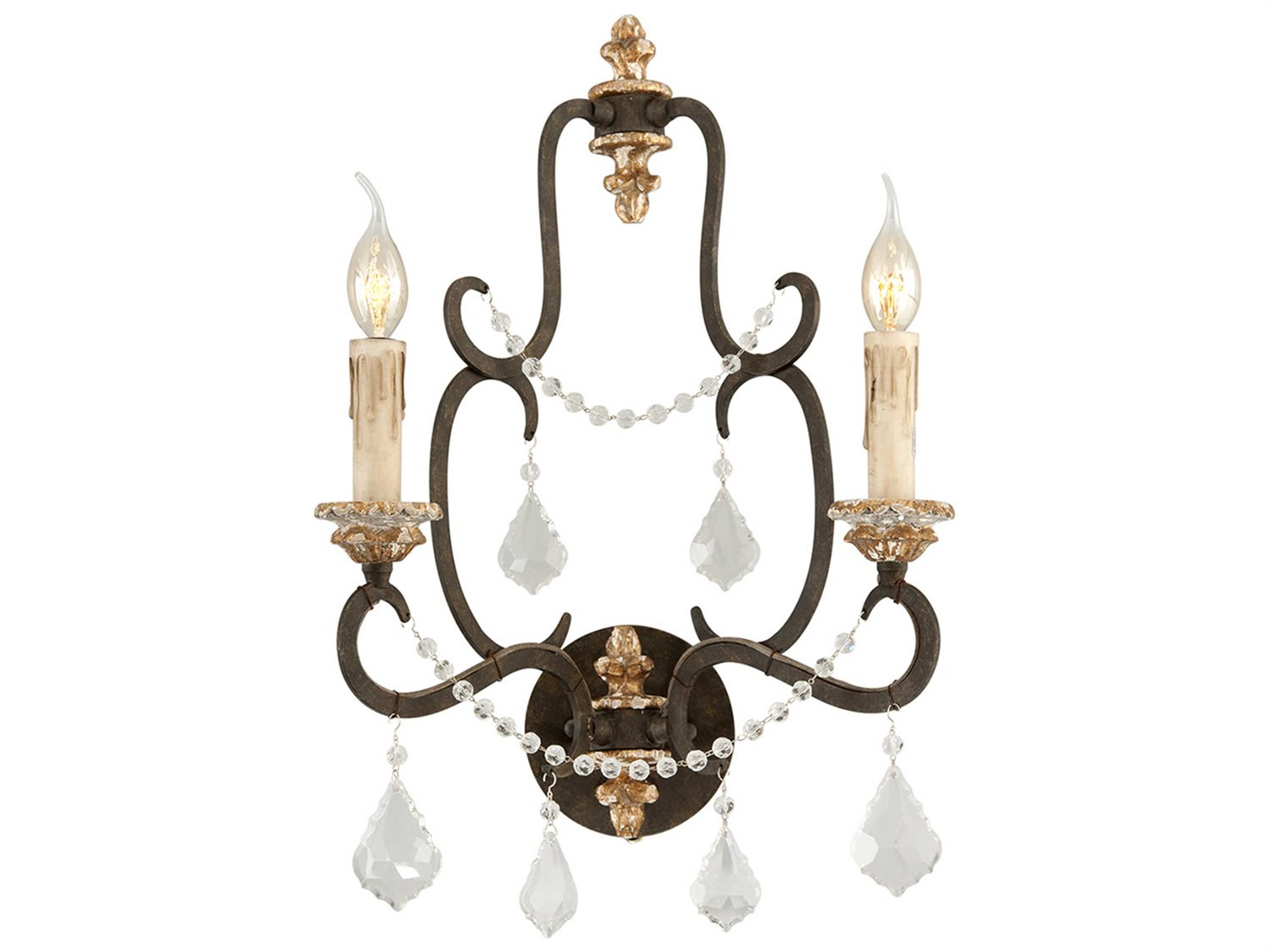 Troy Lighting Bordeaux 2-Light Parisian Bronze Traditional Wall Sconce