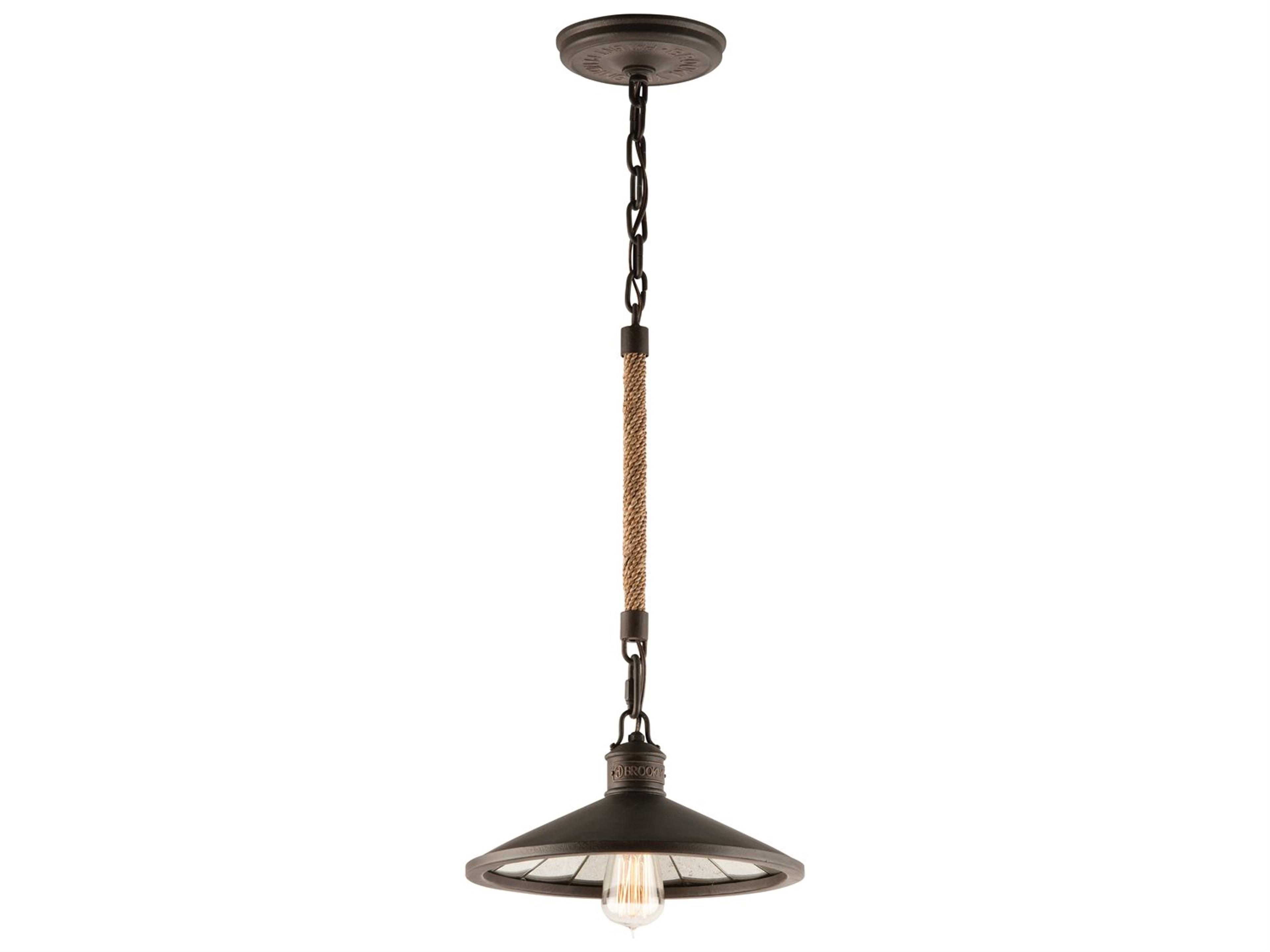 Troy Lighting Brooklyn 1-Light Bronze Mini Pendant