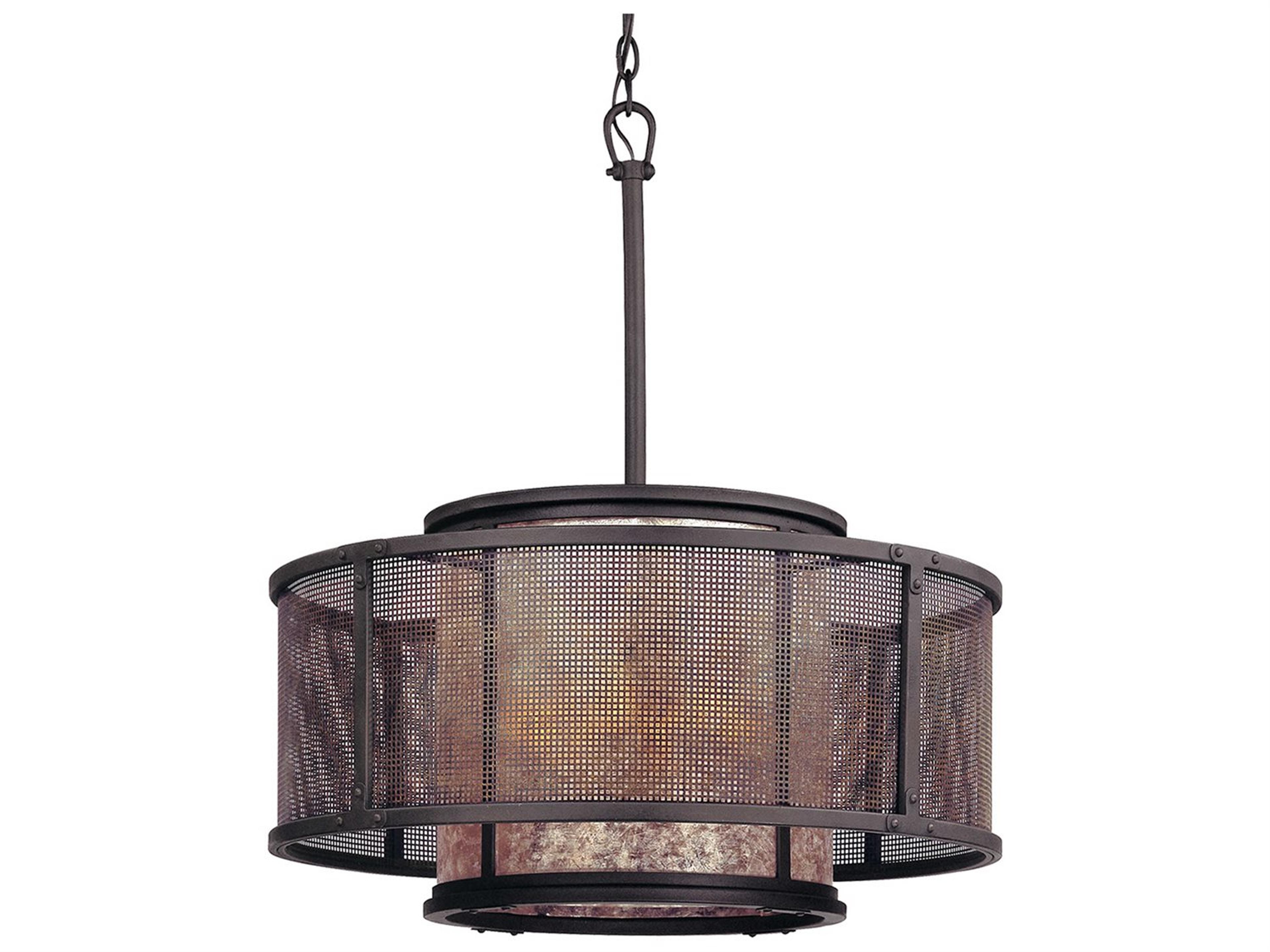 Troy Lighting Copper Mountain 6-Light Bronze Cylinder Pendant