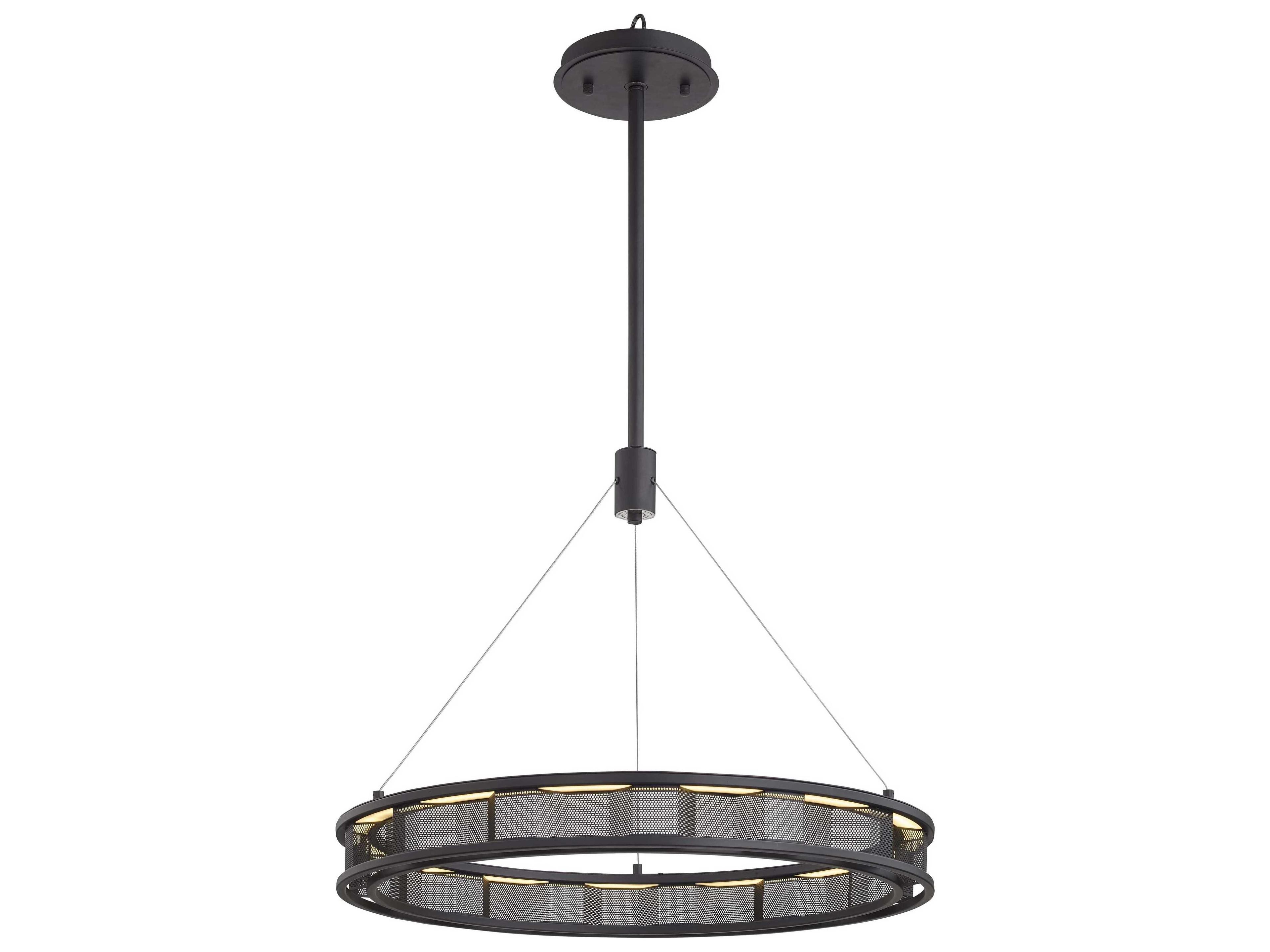 Troy Lighting Fuze 1-Light Modern Bronze Round Pendant