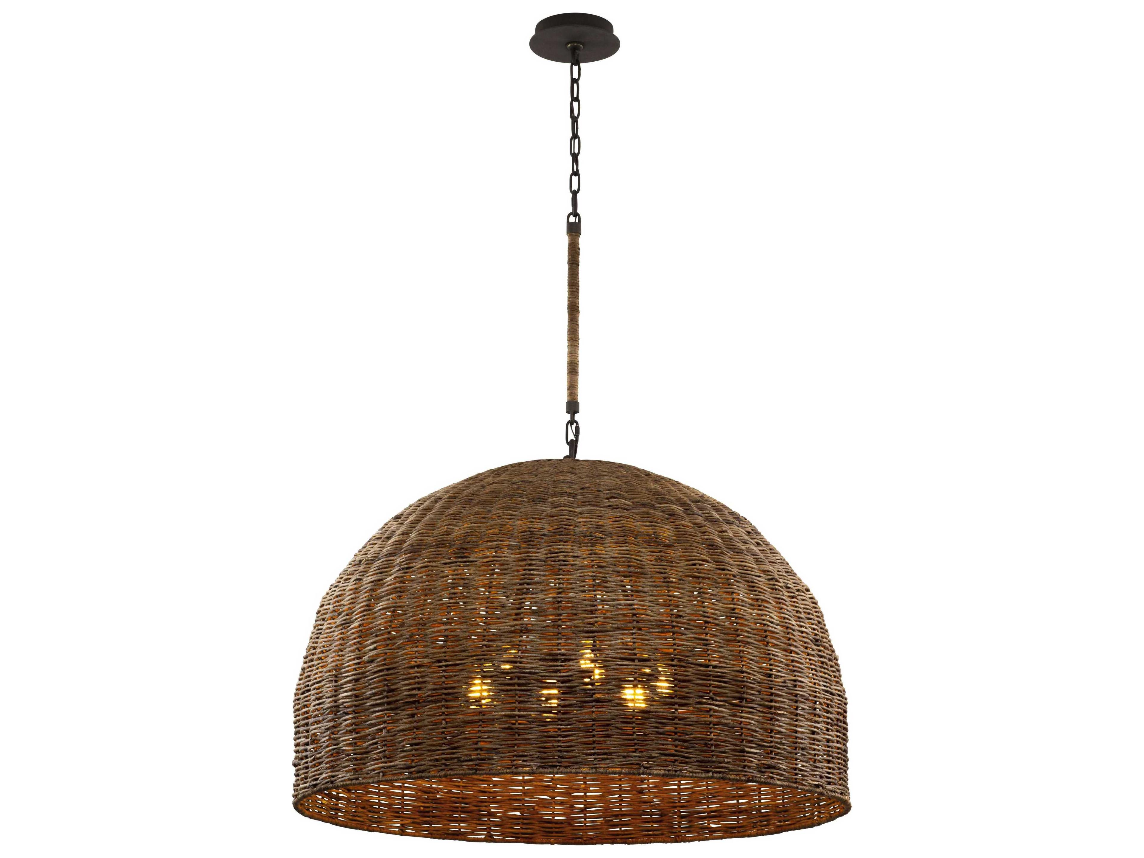 Troy Lighting Huxley 6-Light Tidepool Bronze LED Bowl Pendant