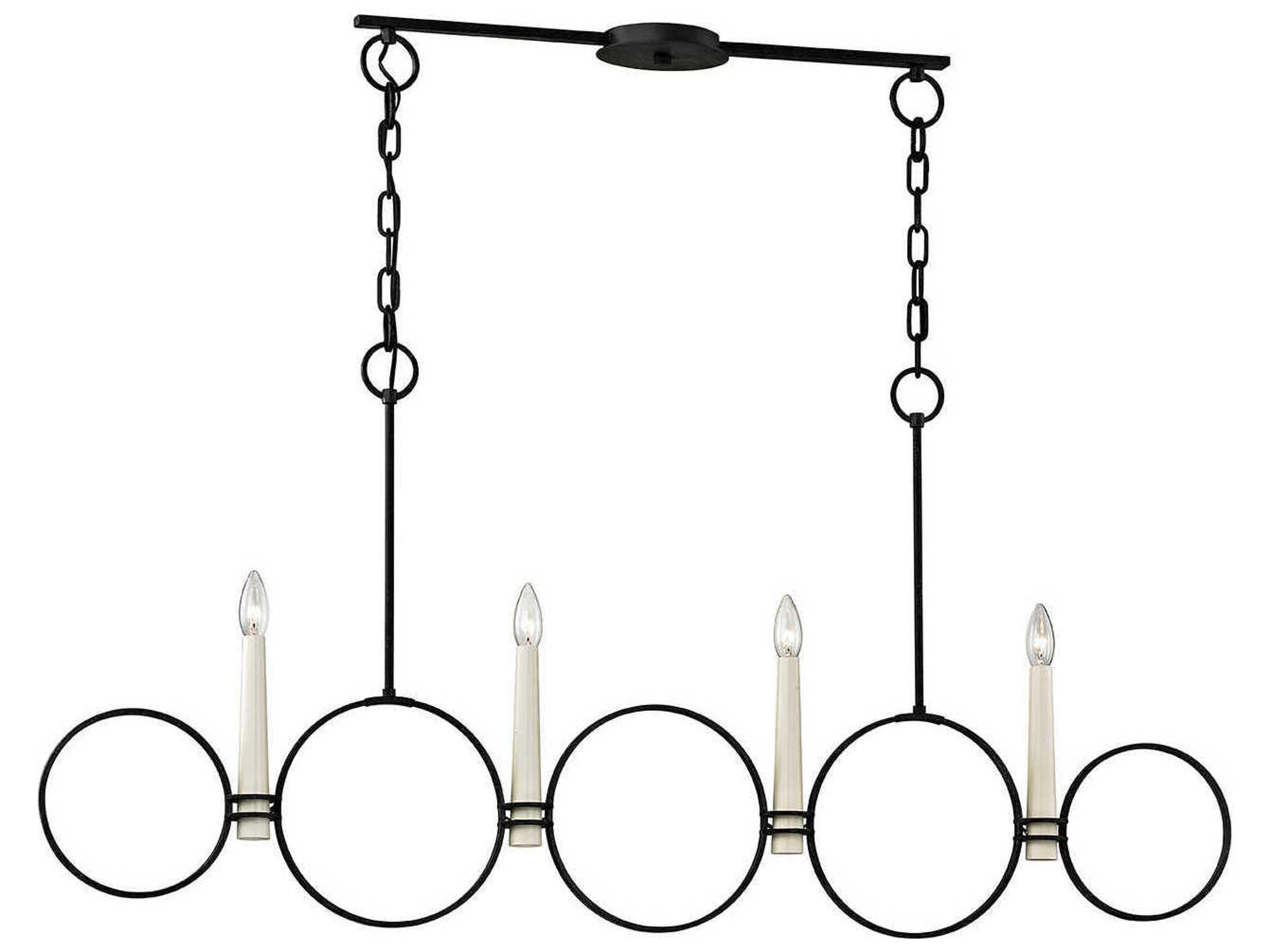 Troy Lighting Juliette 4-Light Country Iron Black Island Pendant