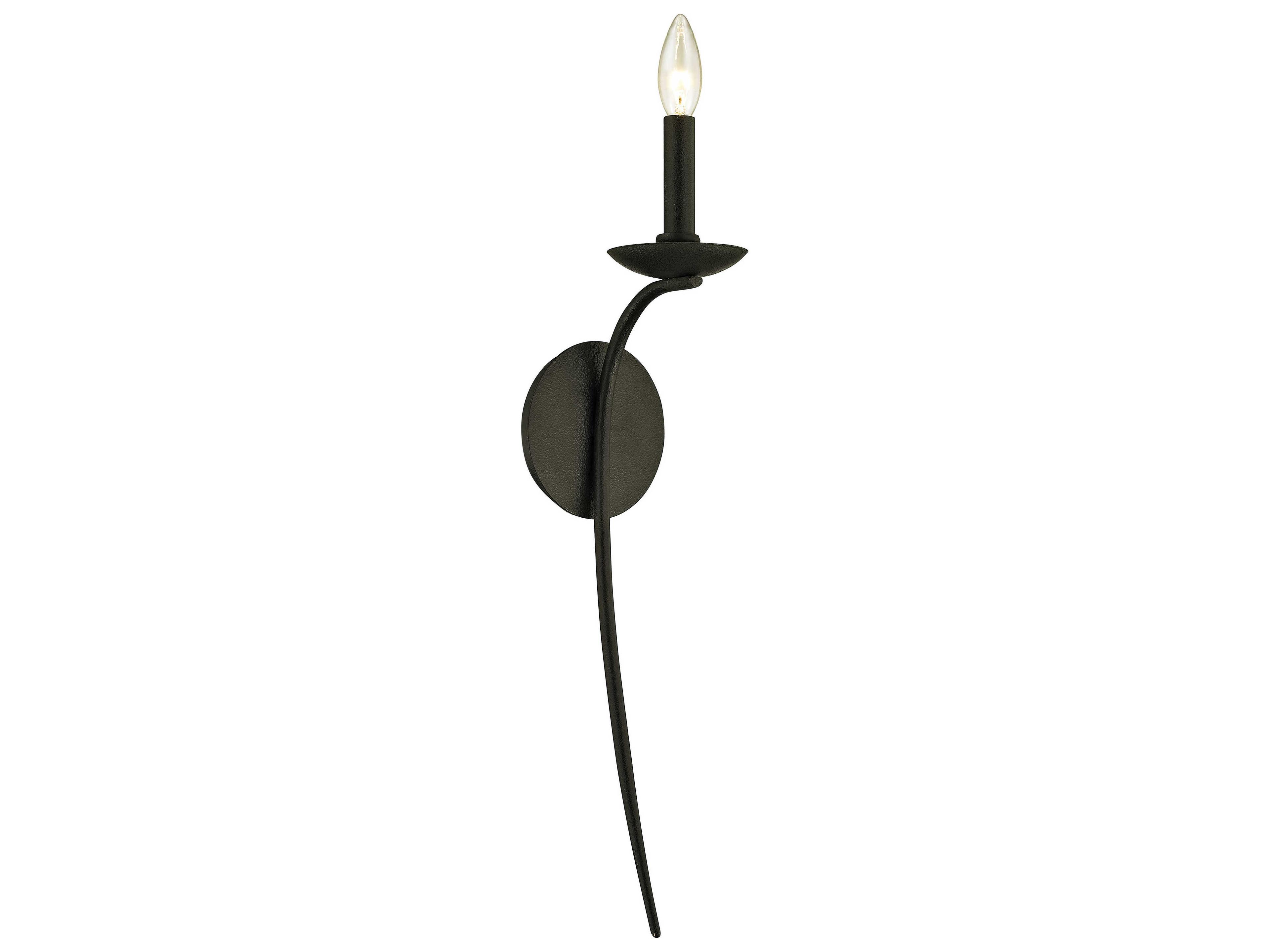 Troy Lighting Sawyer 1-Light Forged Iron Black Wall Sconce