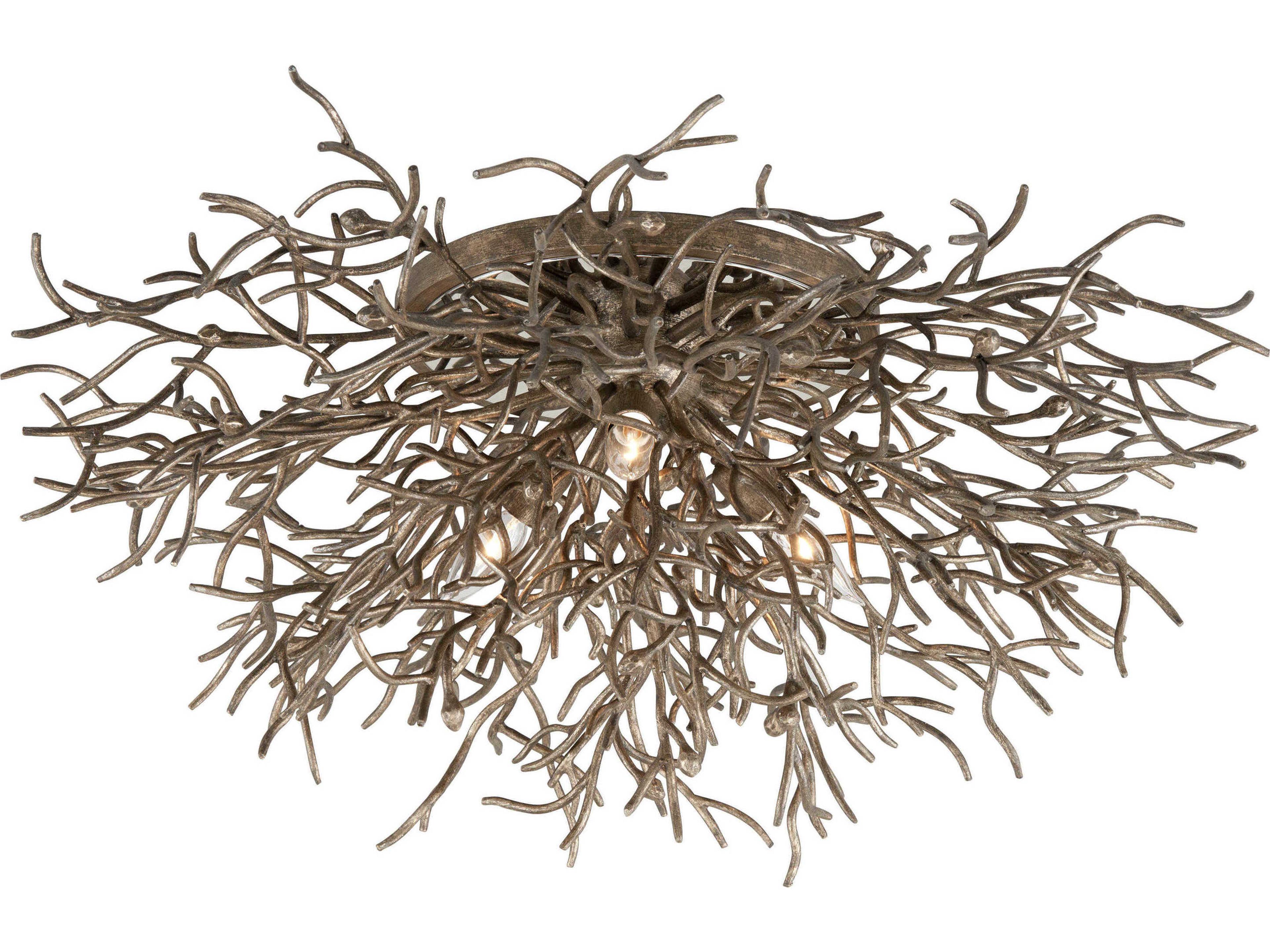 Troy Lighting Sierra 3-Light Distressed Bronze Flush Mount