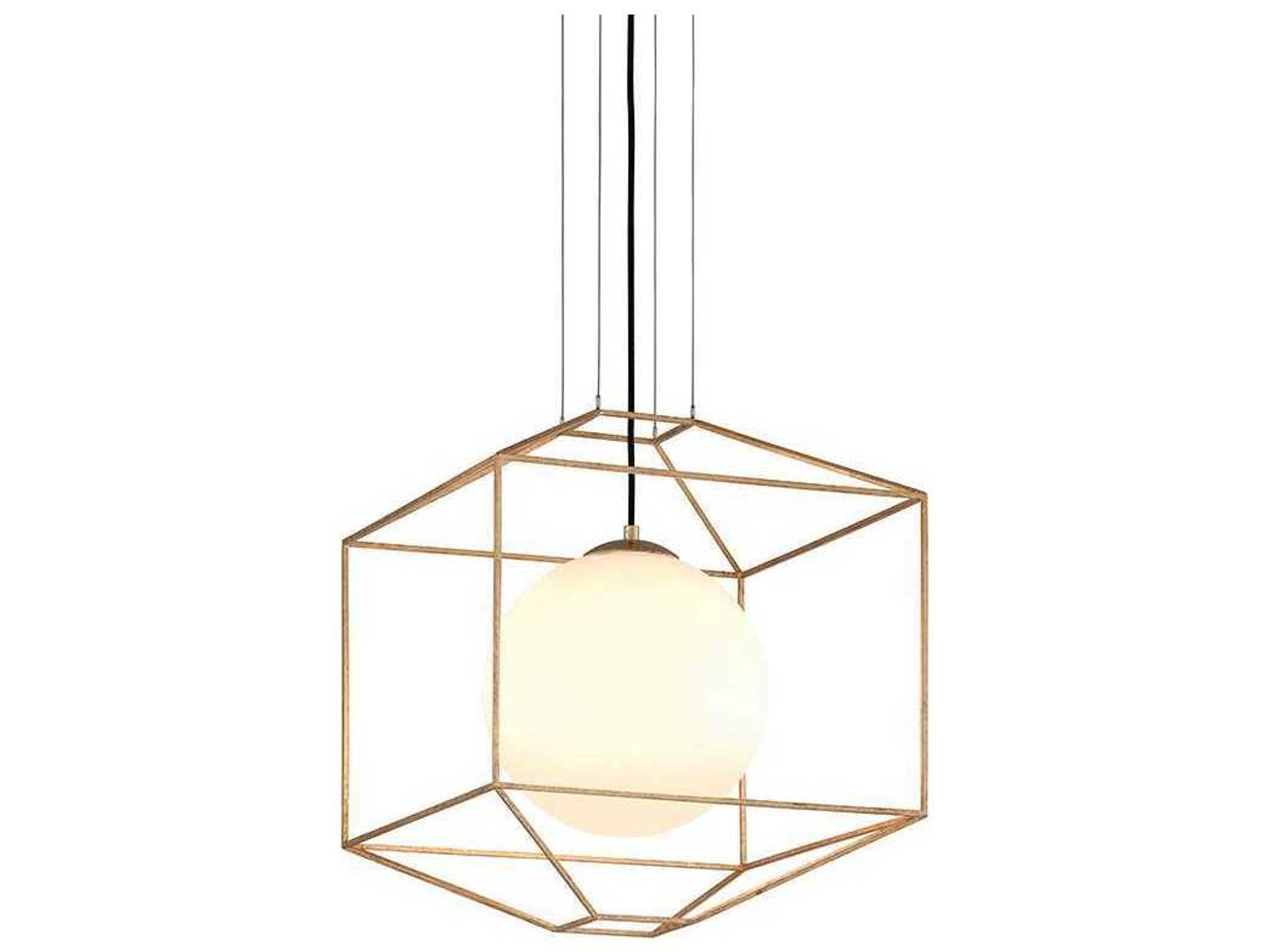 Troy Lighting Silhouette 1-Light Gold Leaf Glass Globe Pendant