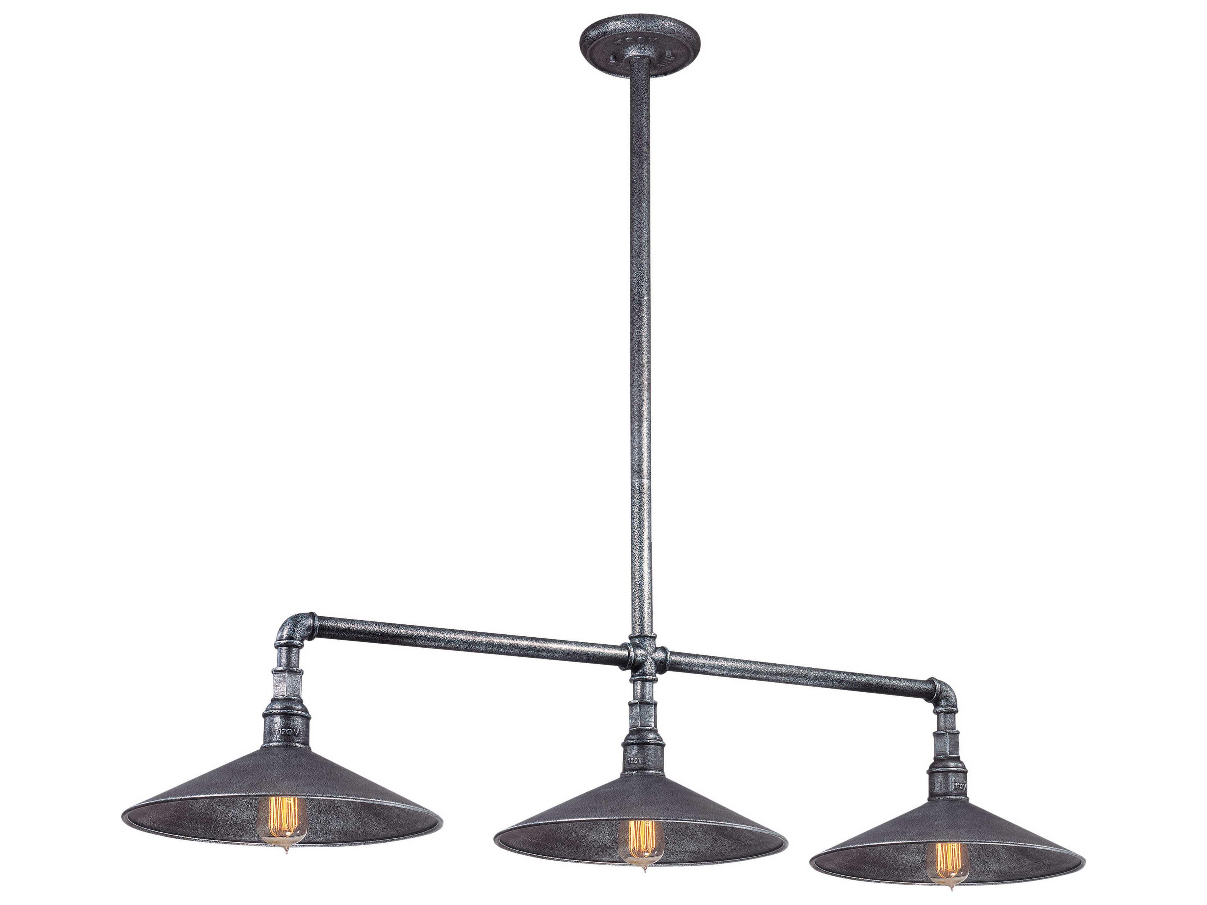 Troy Lighting Toledo 3-Light Old Silver Island Pendant
