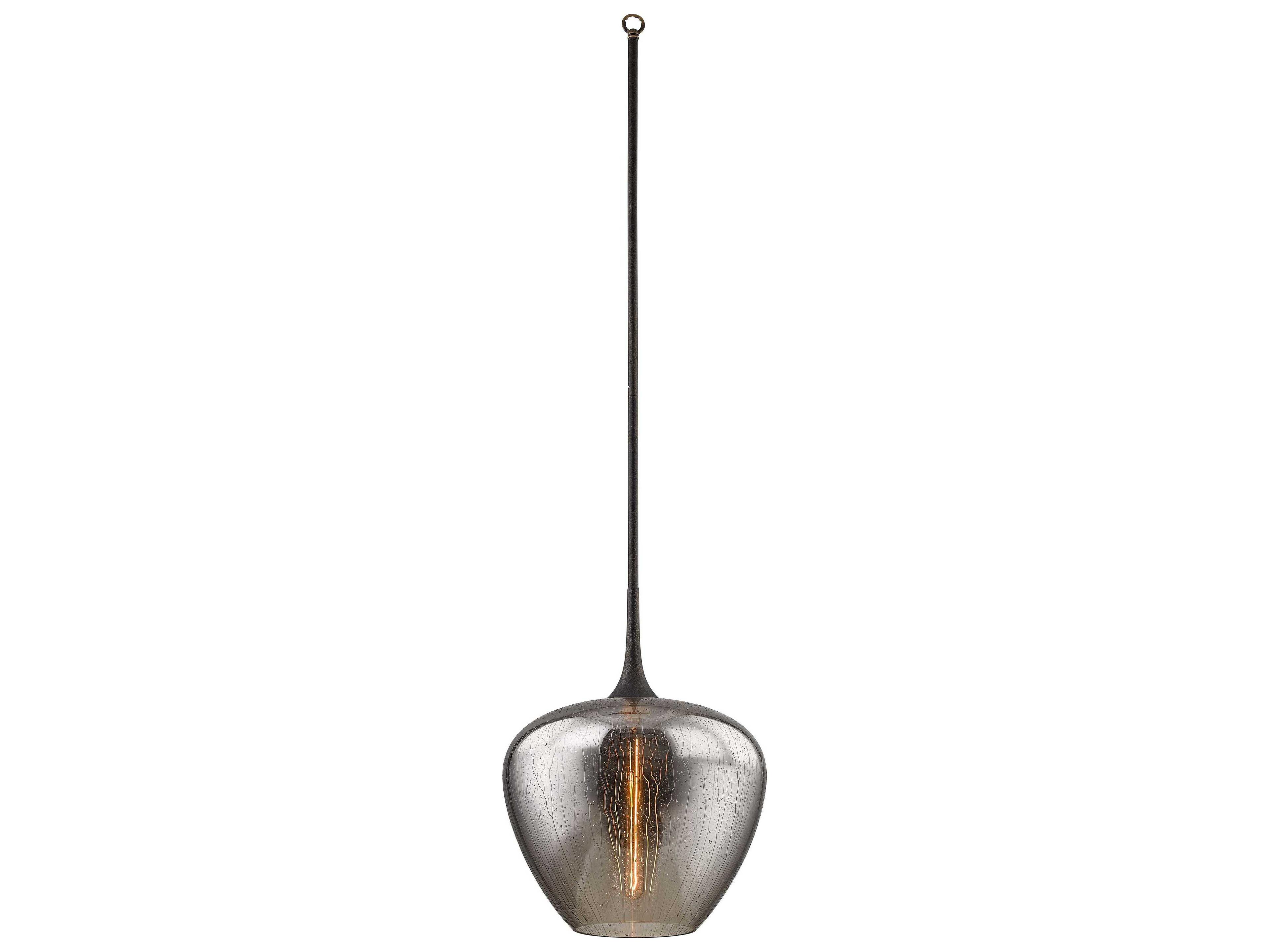 Troy Lighting West End 1-Light Vintage Bronze Glass Pendant