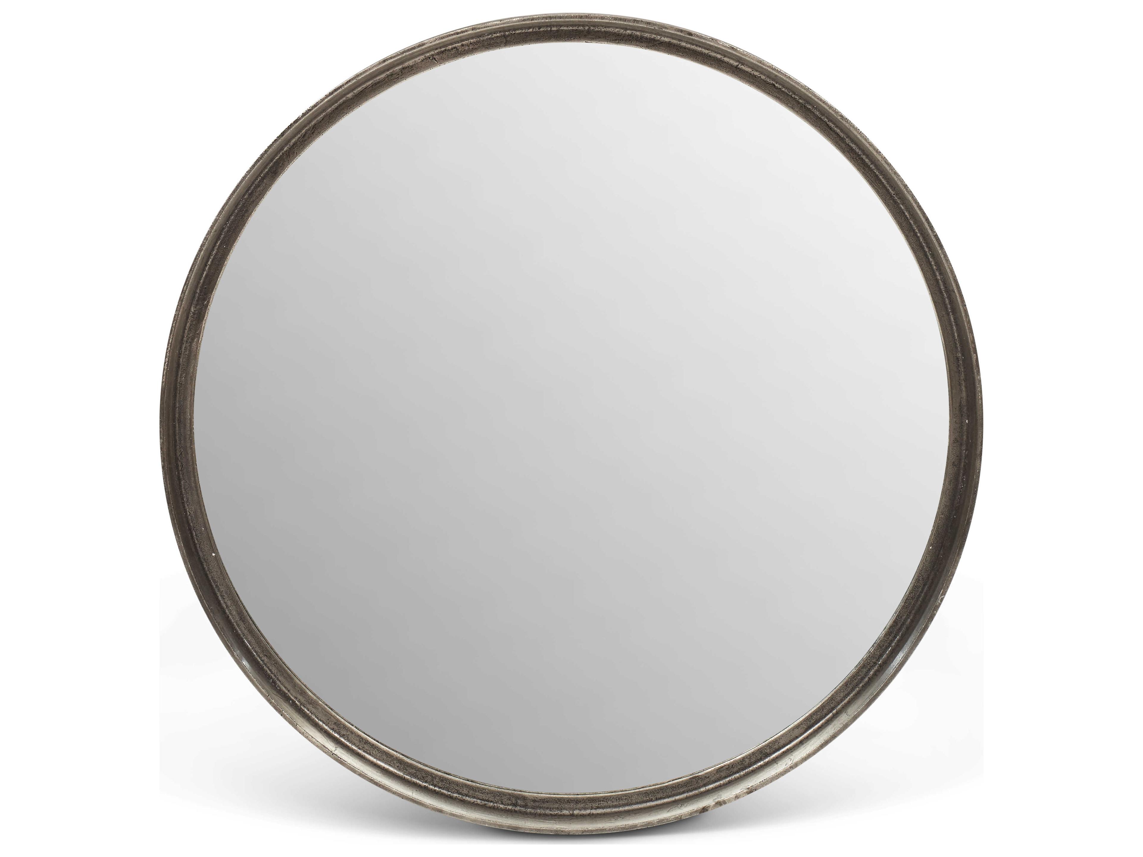Urbia Samar Vintage Silver Round Wall Mirror