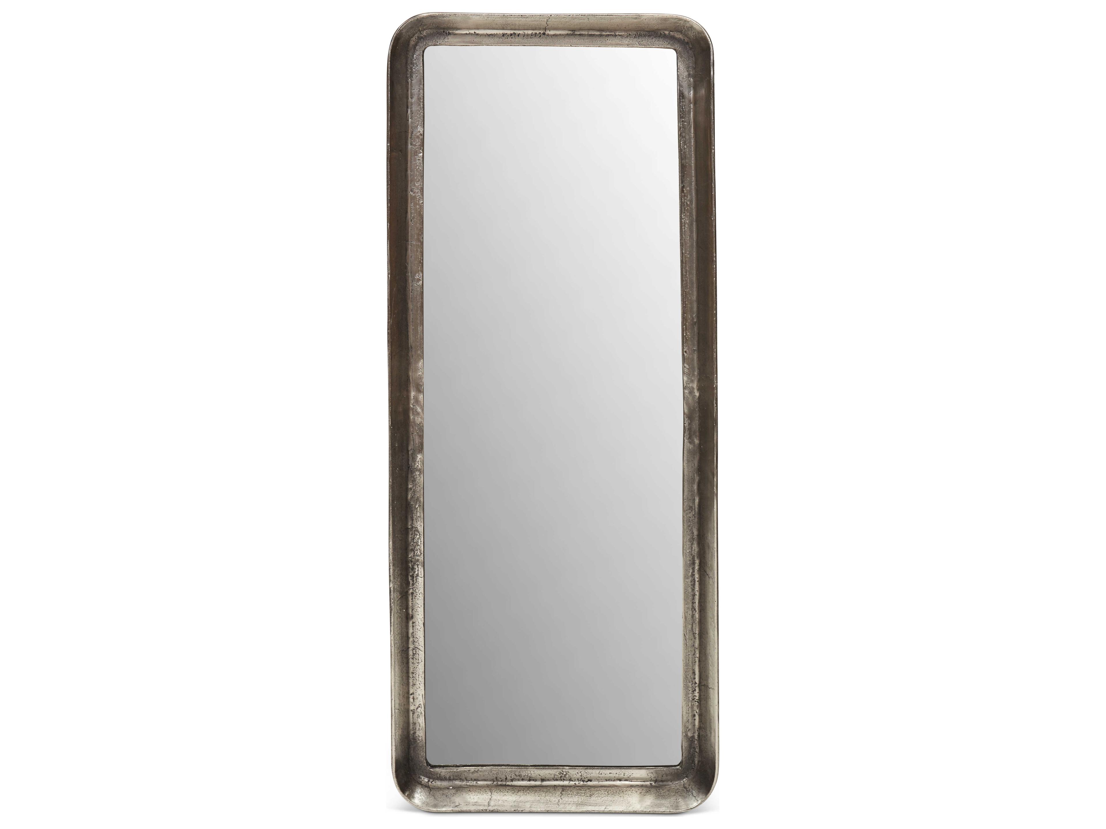 Vinod Vintage Silver Rectangular Floor Mirror