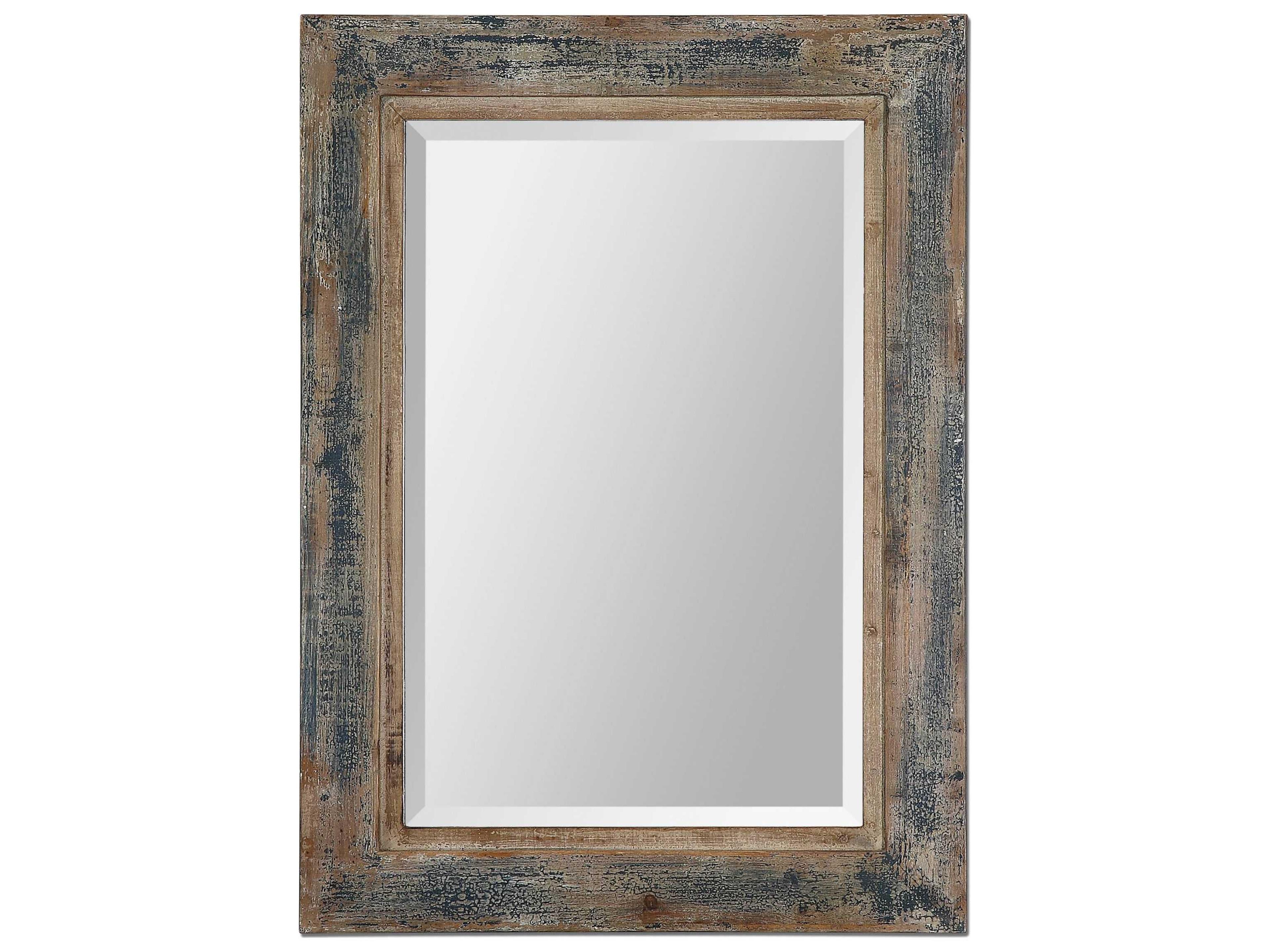 Uttermost Bozeman Distressed Blue Wall Mirror