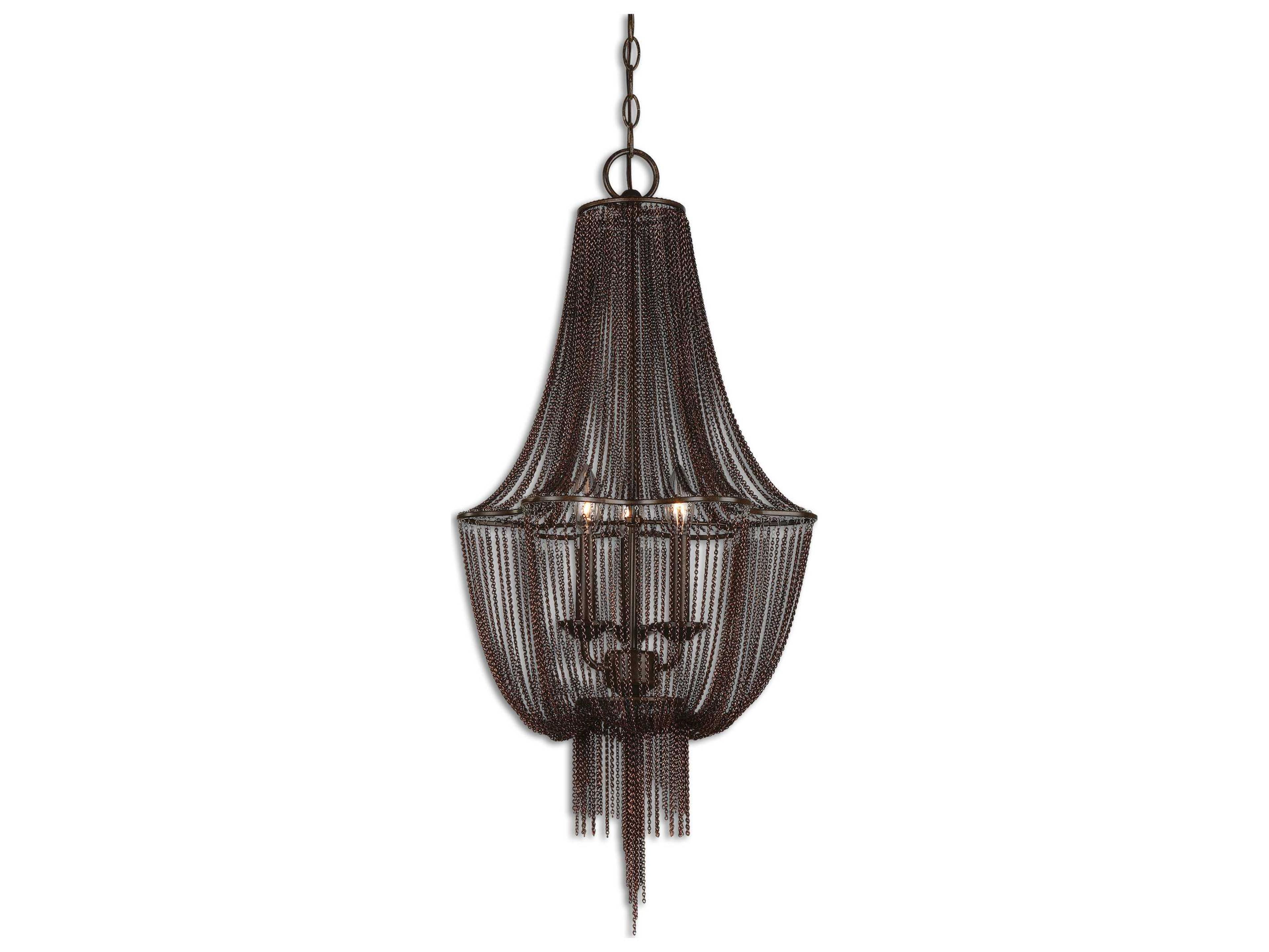 Uttermost Lezzeno 3-Light Dark Oil Rubbed Bronze Empire Chandelier