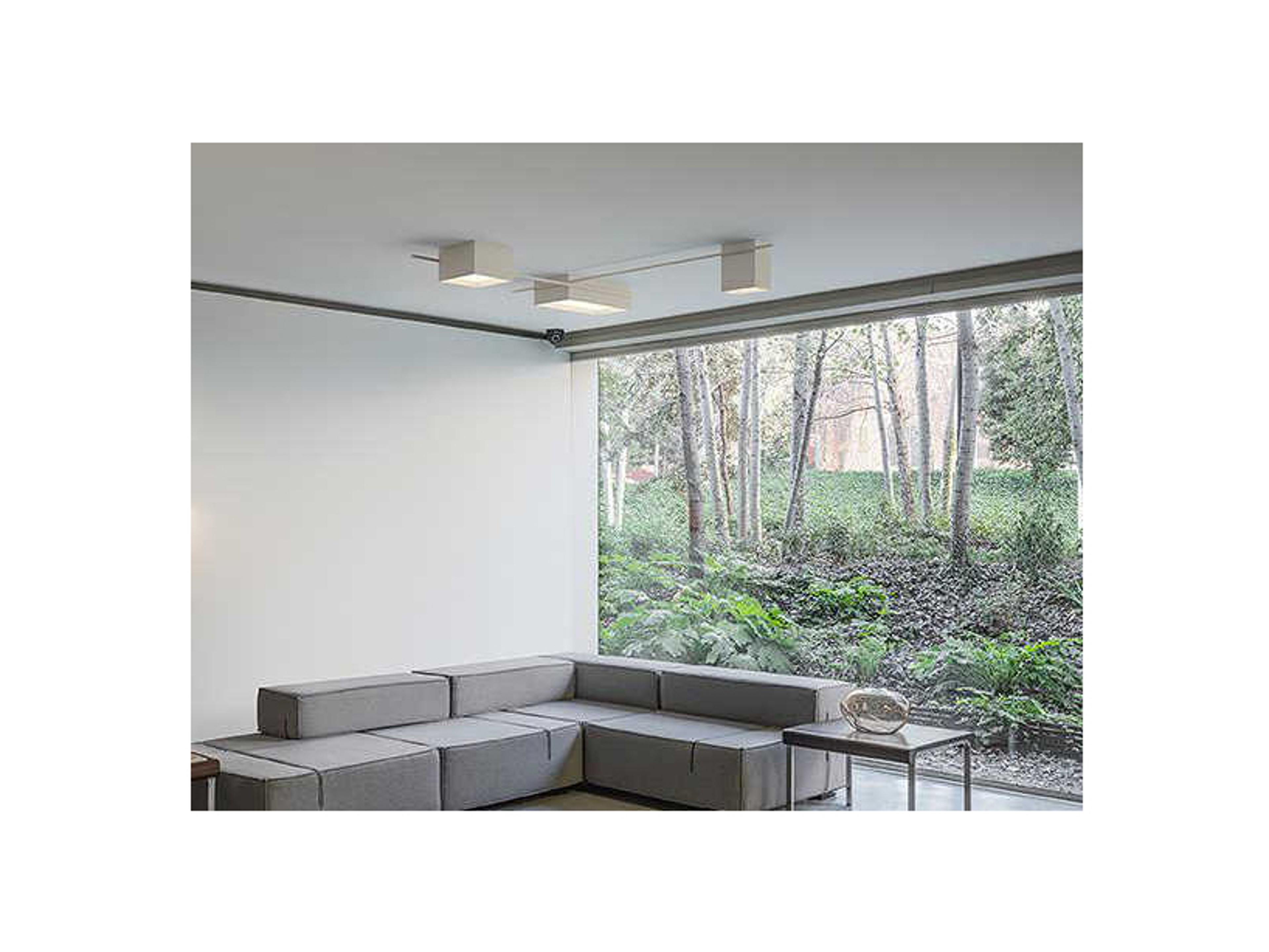 Vibia Structural 3- Light Gray LED Geometric Linear Flush Mount