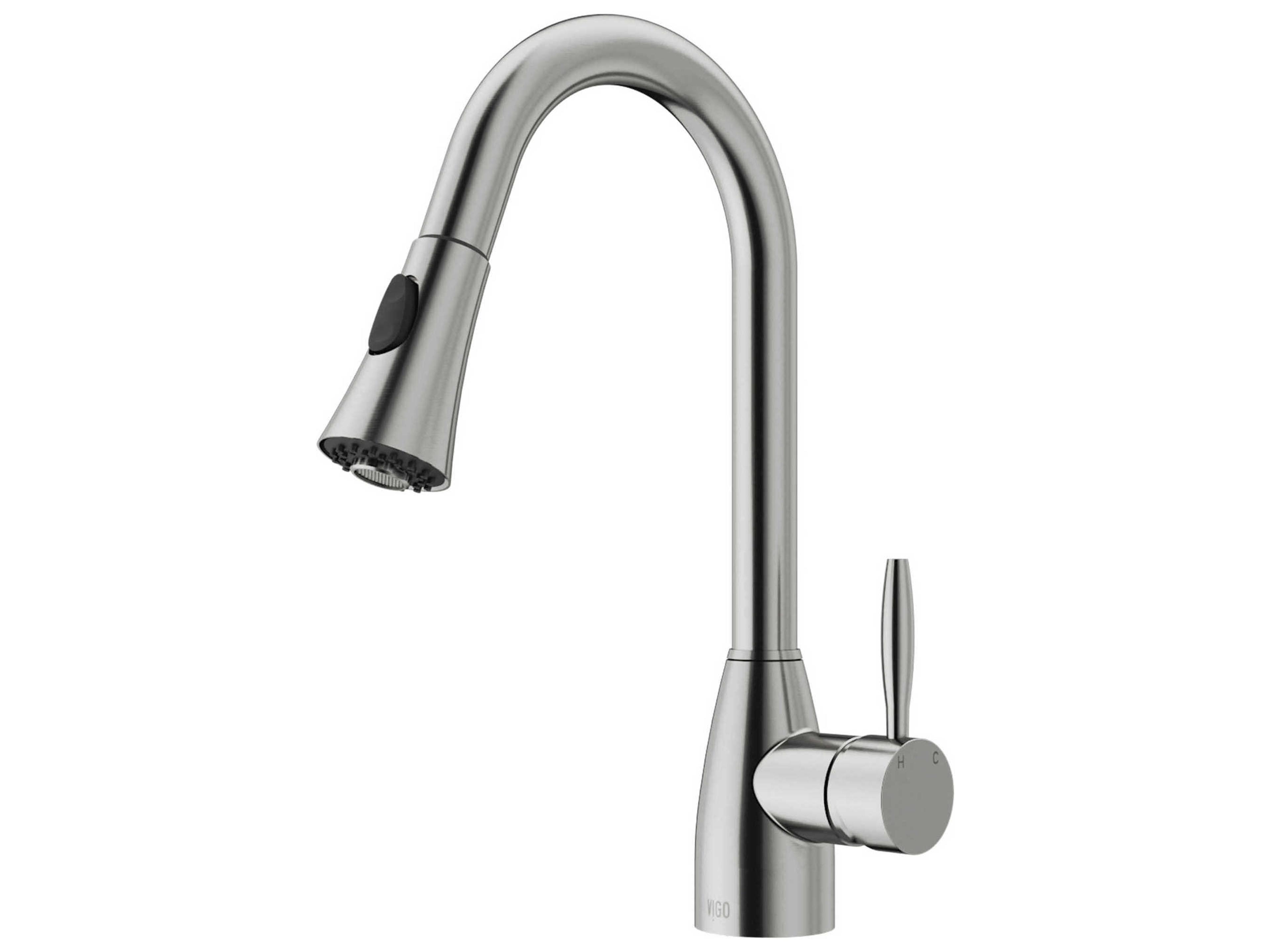 Vigo Aylesbury Stainless Steel 1-Handle Deck Mount Pull-Down Kitchen Faucet