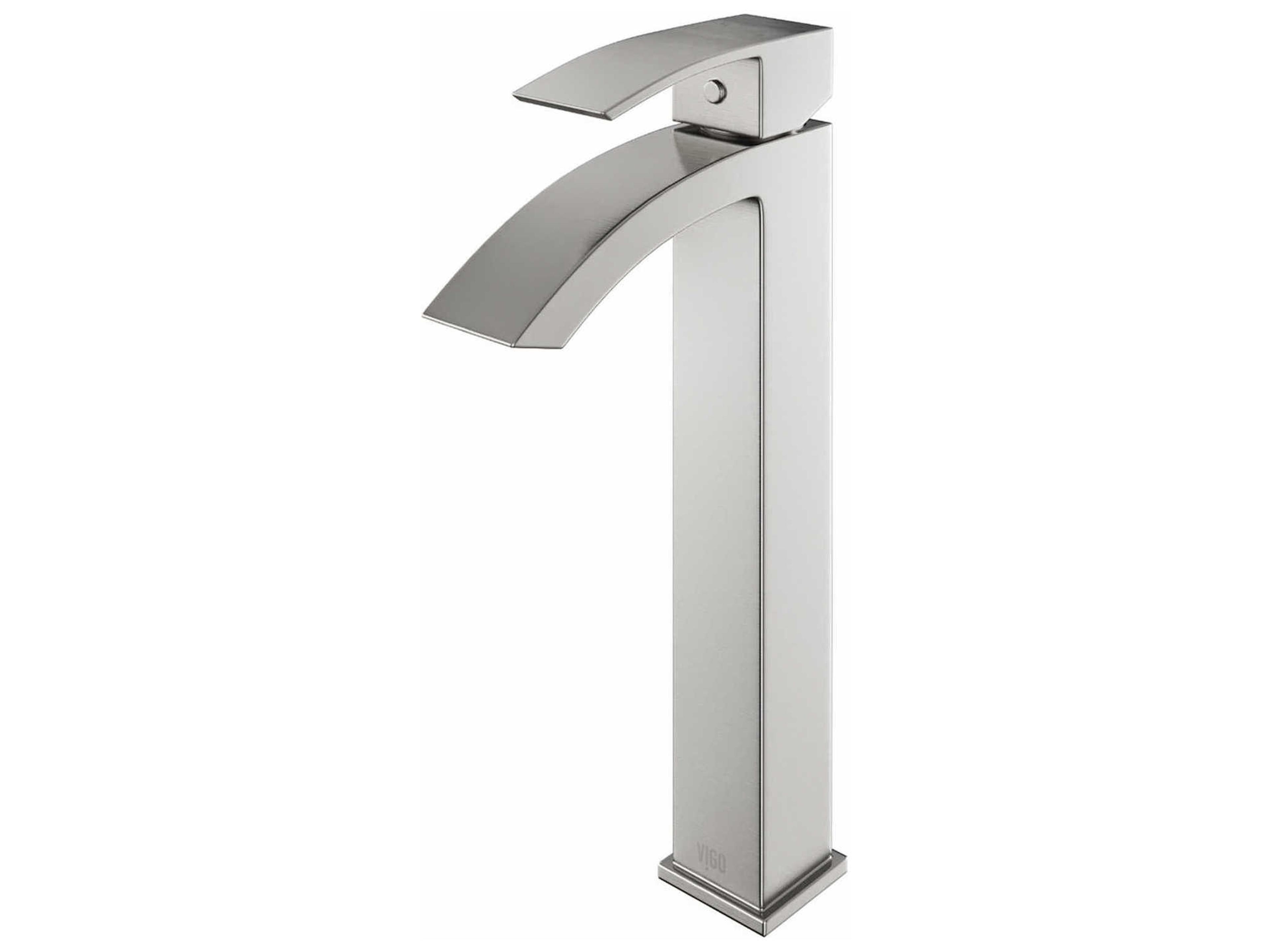 Vigo Duris Brushed Nickel 1-Handle Vessel Waterfall Bathroom Faucet