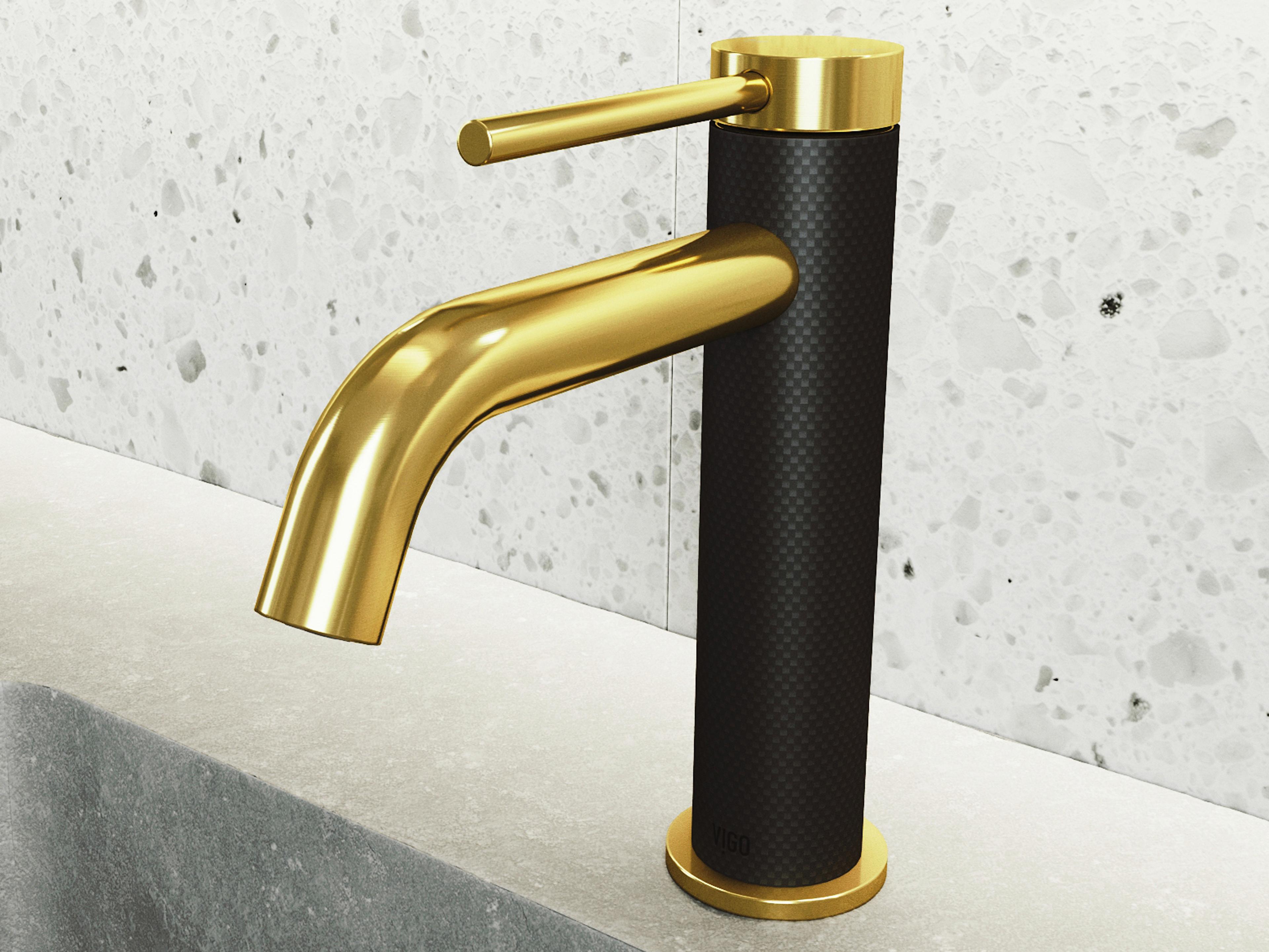Madison Matte Gold / Matte Black Bathroom Faucet