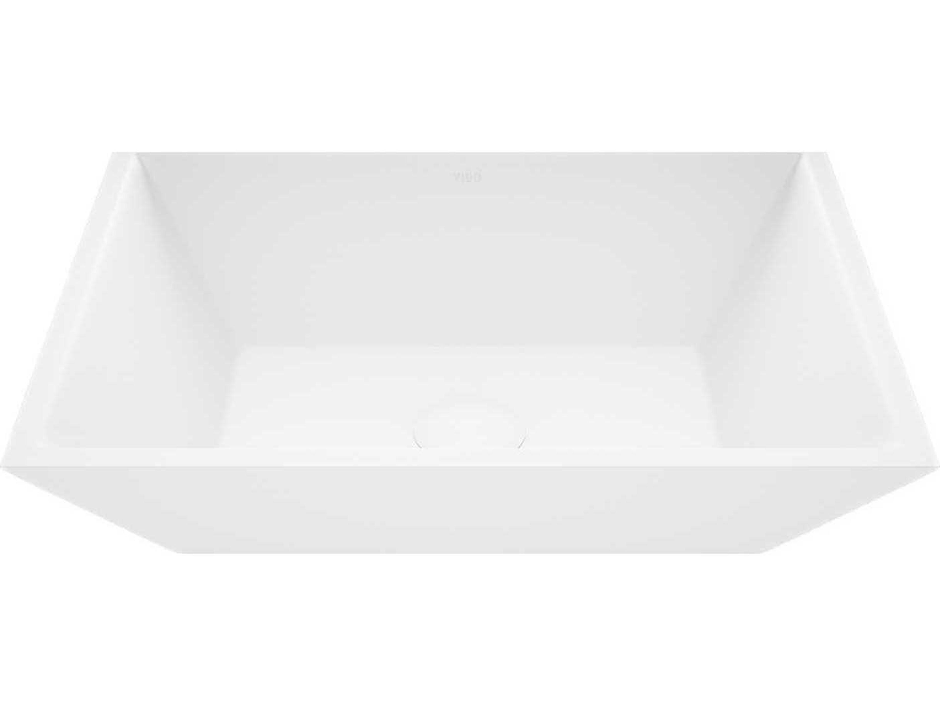 Vigo Vinca Matte White 18" Rectangular Vessel Bathroom Sink