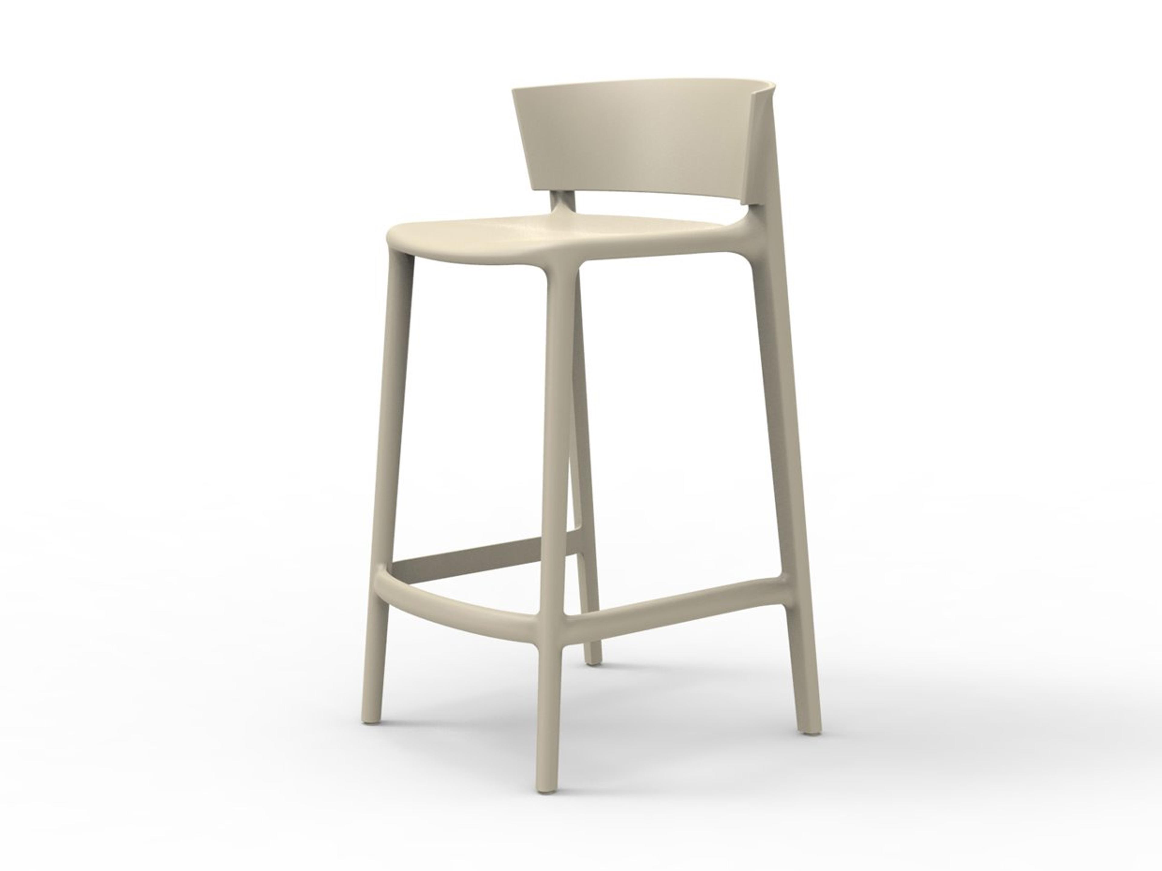 Vondom Africa Ecru Matte Counter Stool Set of 4