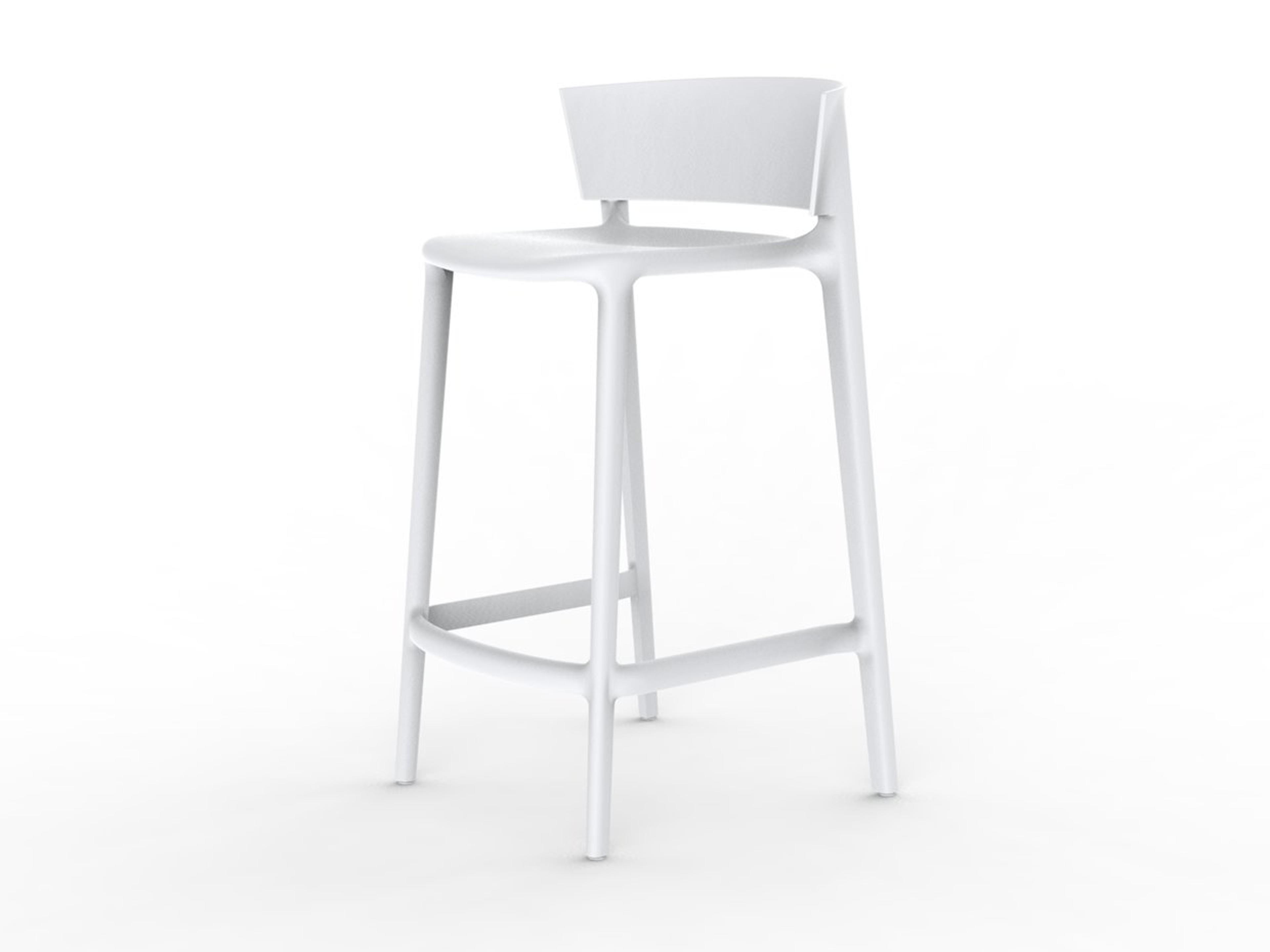 Vondom Africa White Matte Counter Stool Set of 4
