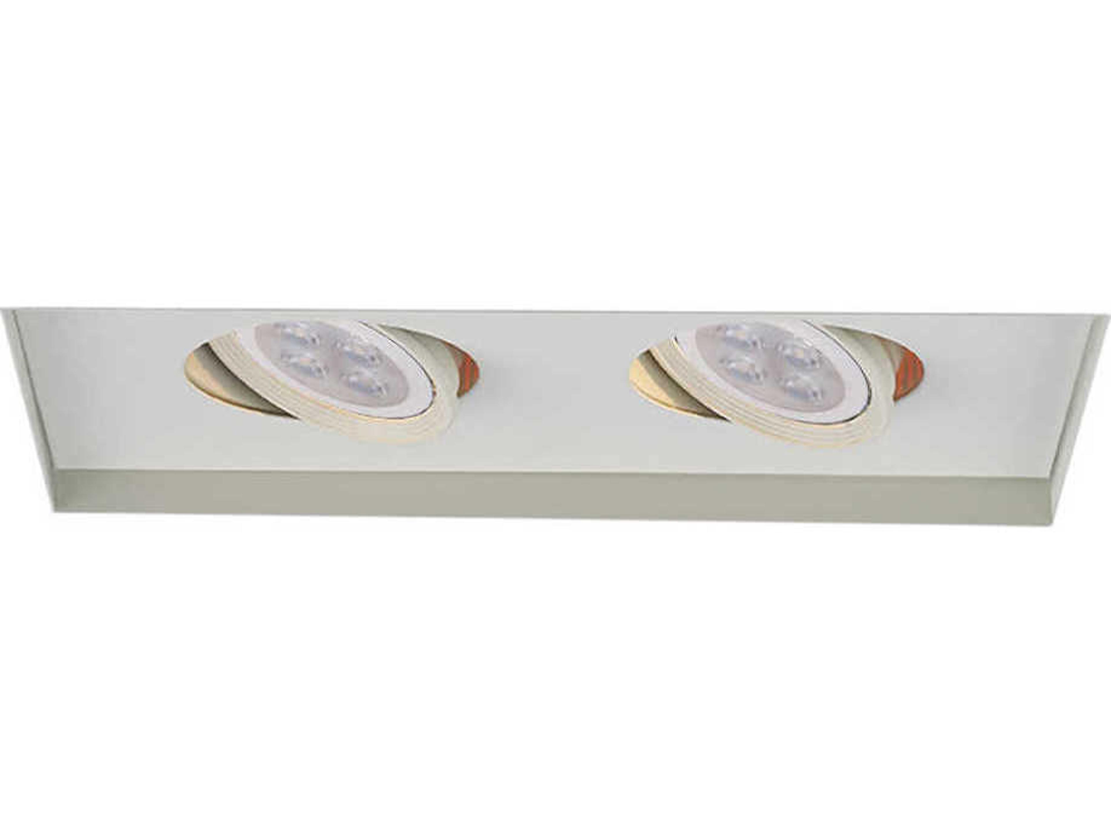 WAC Lighting 2-Light White LED Geometric Linear Recessed Light