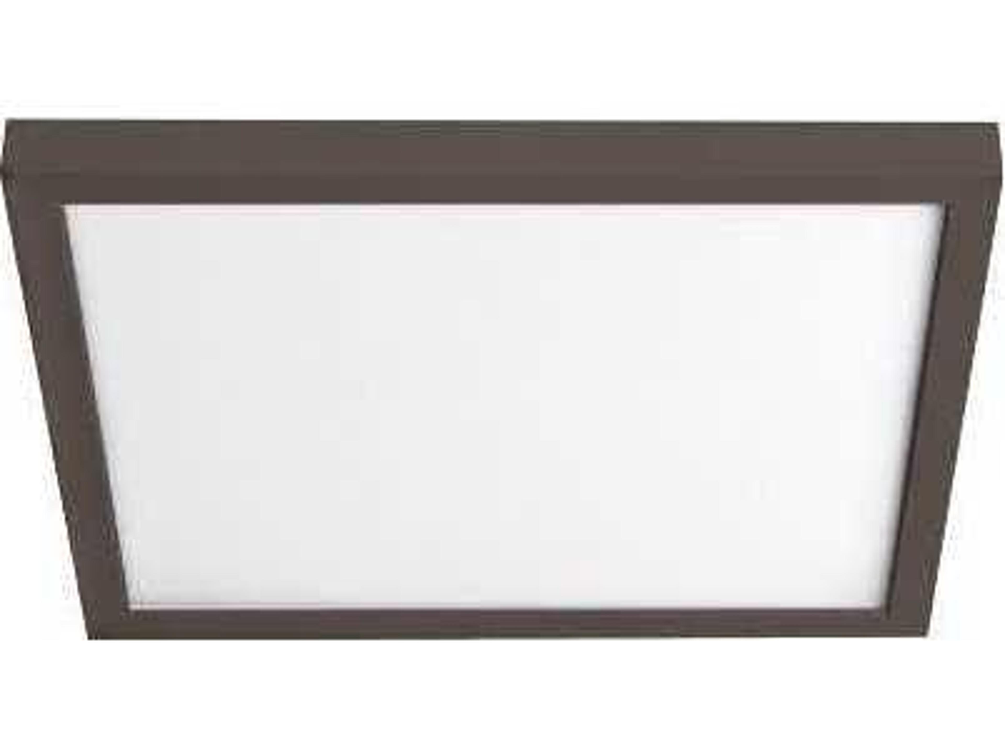 WAC Lighting Square 1-Light Bronze LED Flush Mount