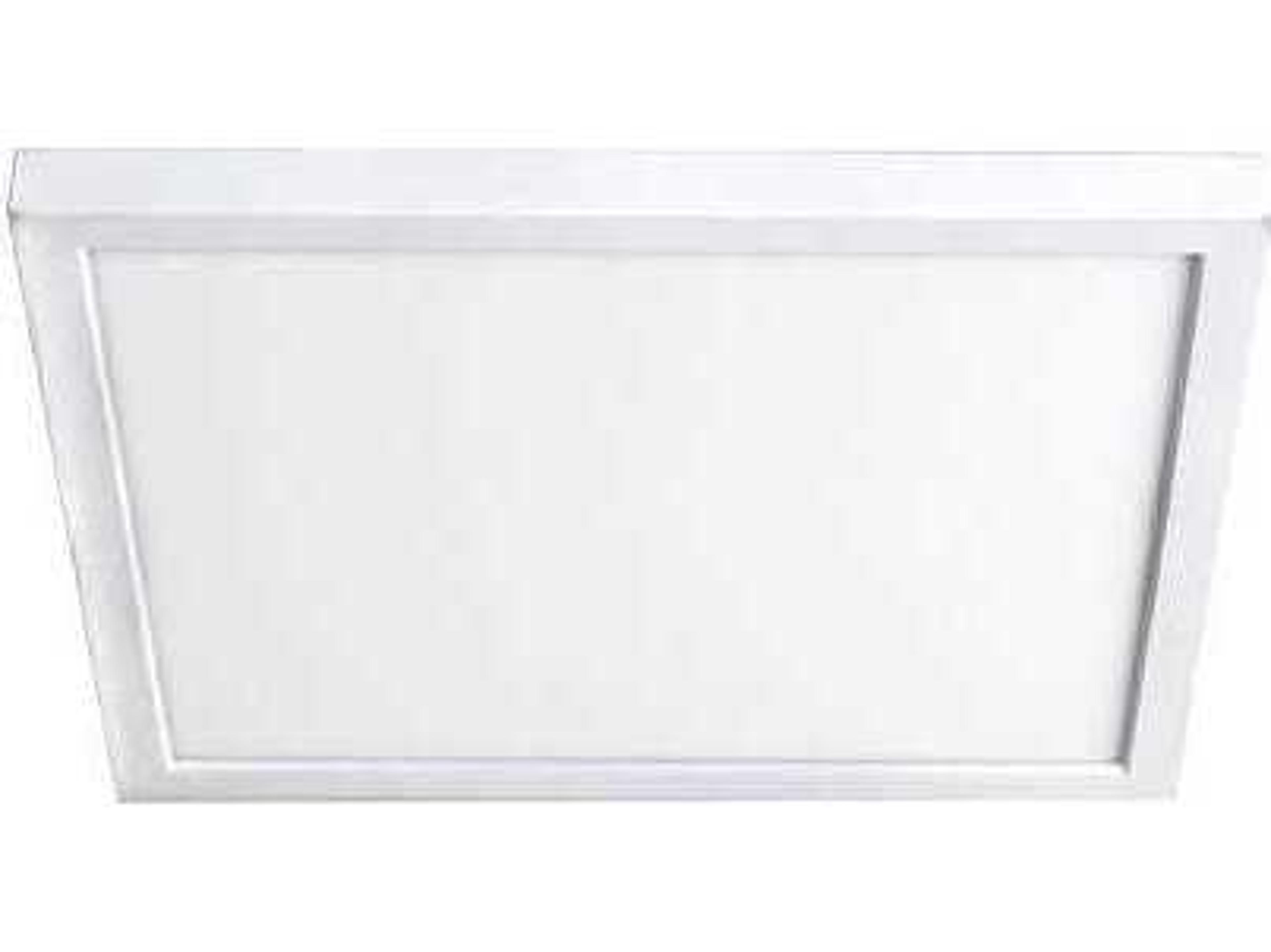 WAC Lighting Square 1-Light White LED Geometric Flush Mount