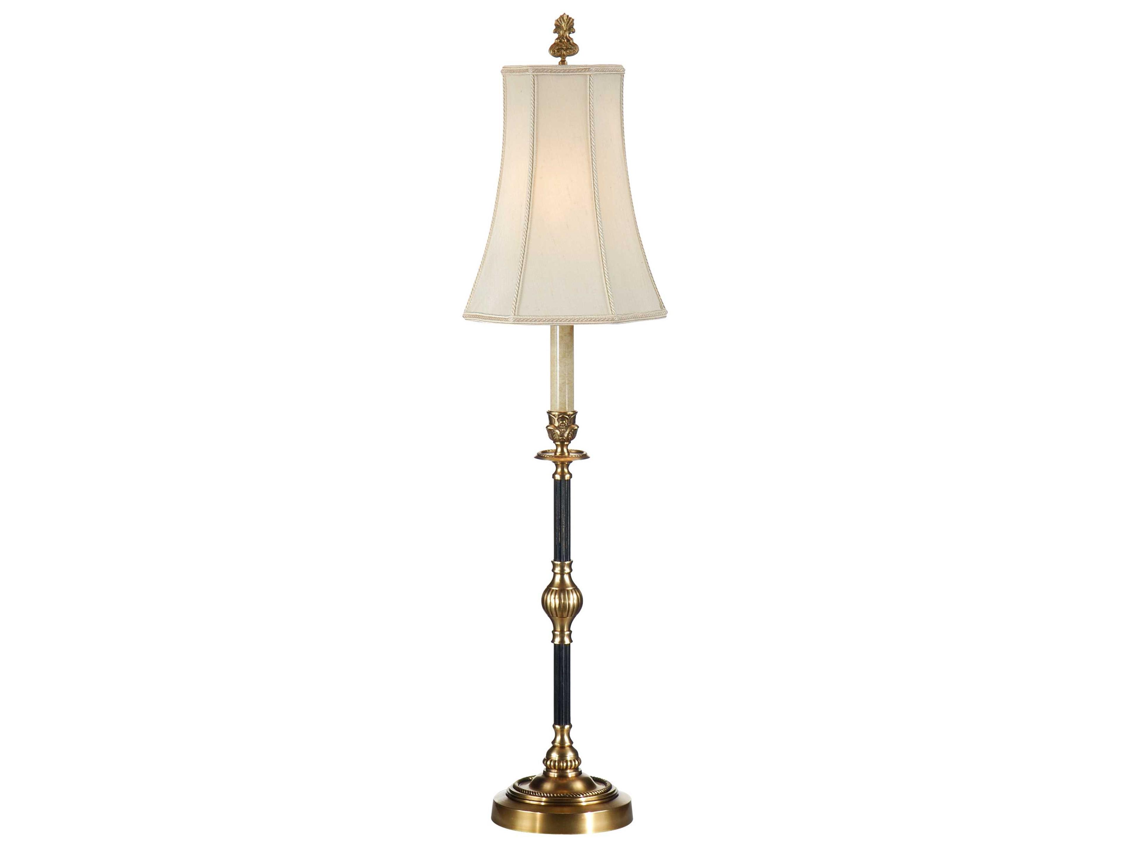 Wildwood Emmett Black Beige Silkette Buffet Lamp