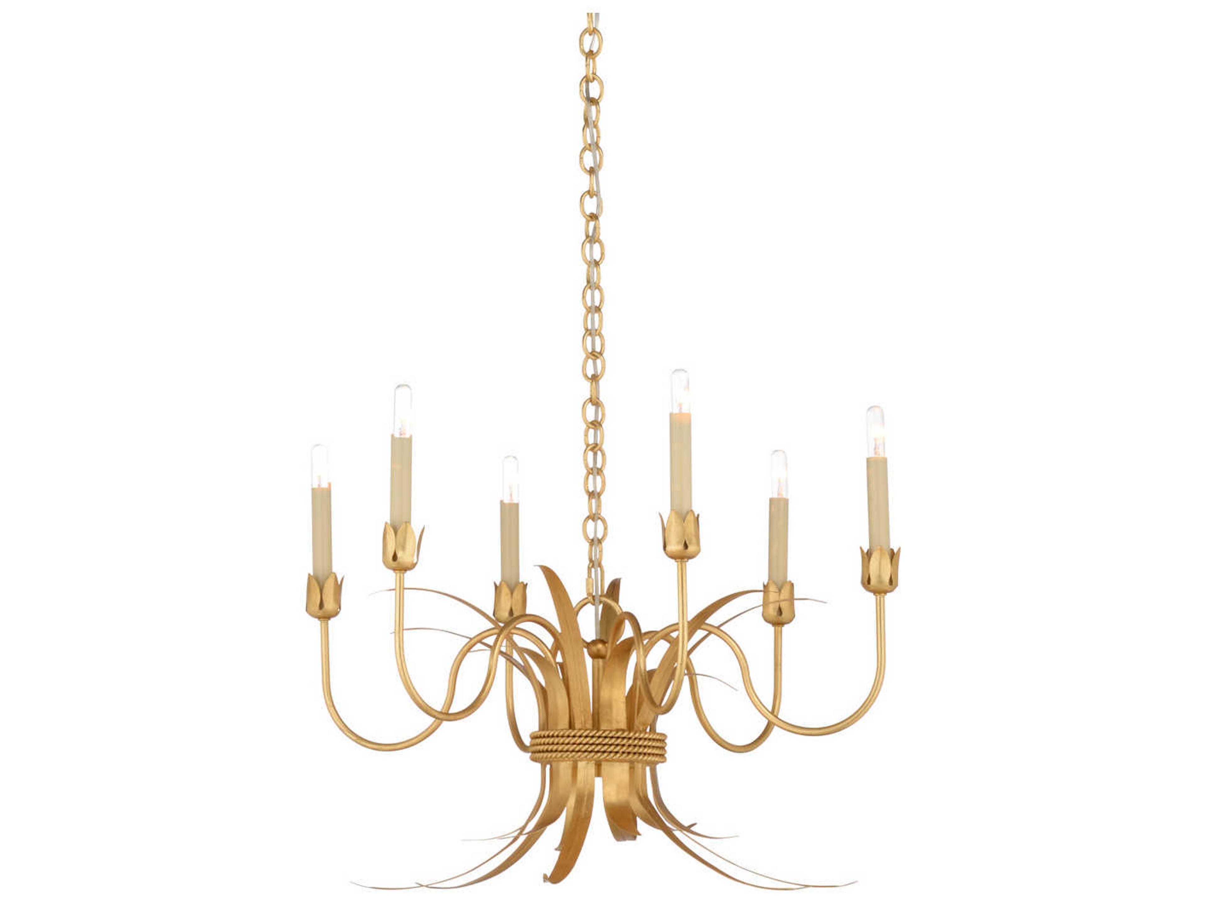 Wildwood Mignon 6-Light Gold Leaf Chandelier