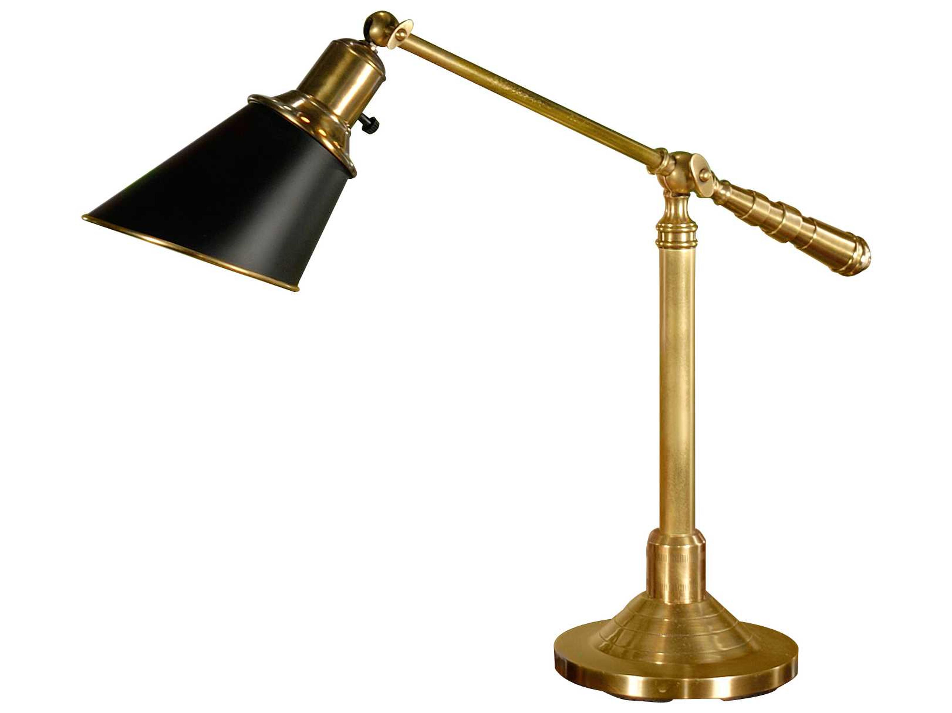 Wildwood Counterweight Antique Patina Brass Desk Lamp