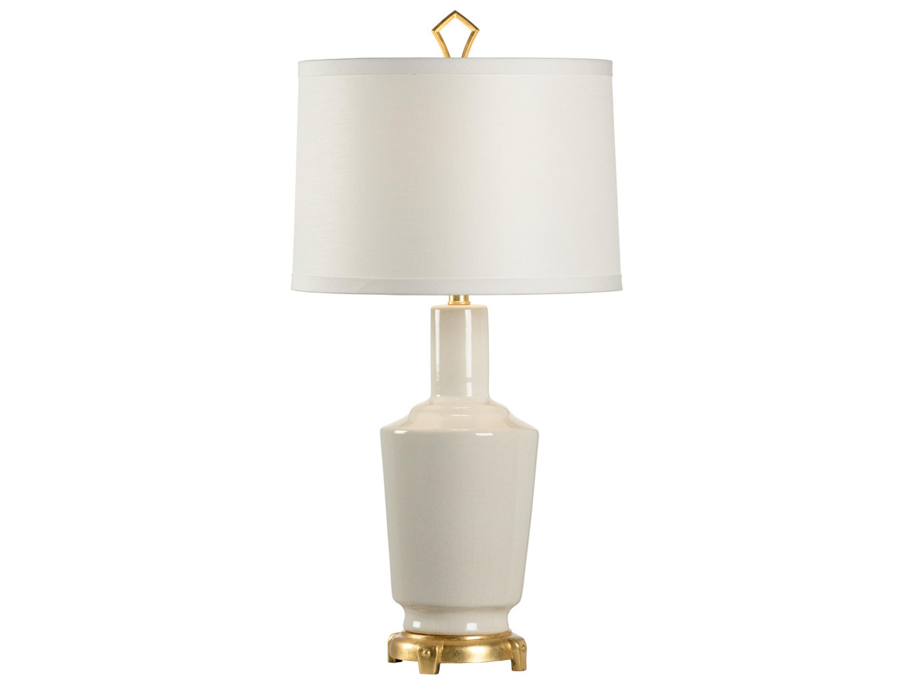 Wildwood Emma Snow Ivory Linen White Buffet Lamp
