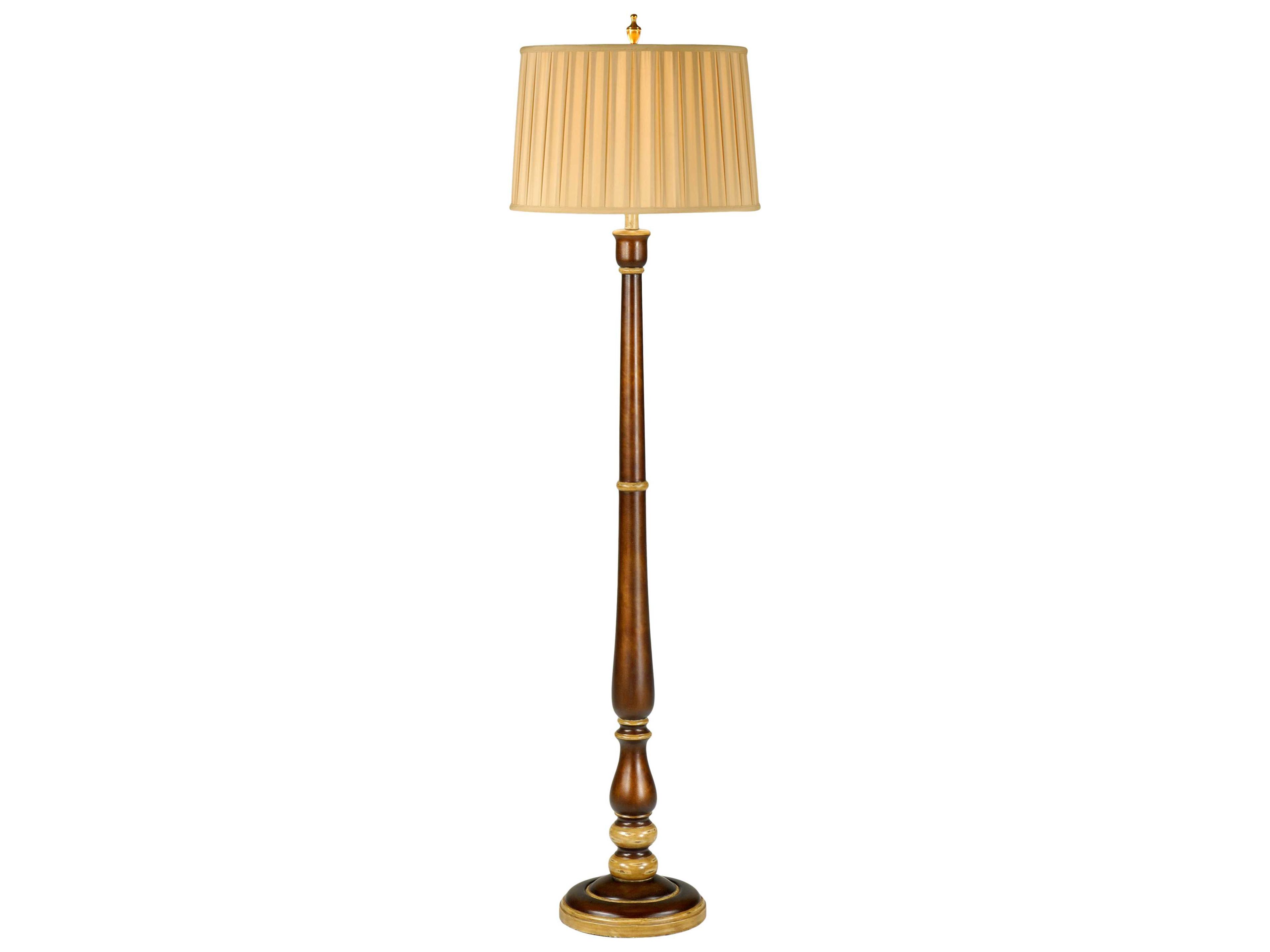 Wildwood Candlestick Tuscan Brown Gold Silkette Floor Lamp