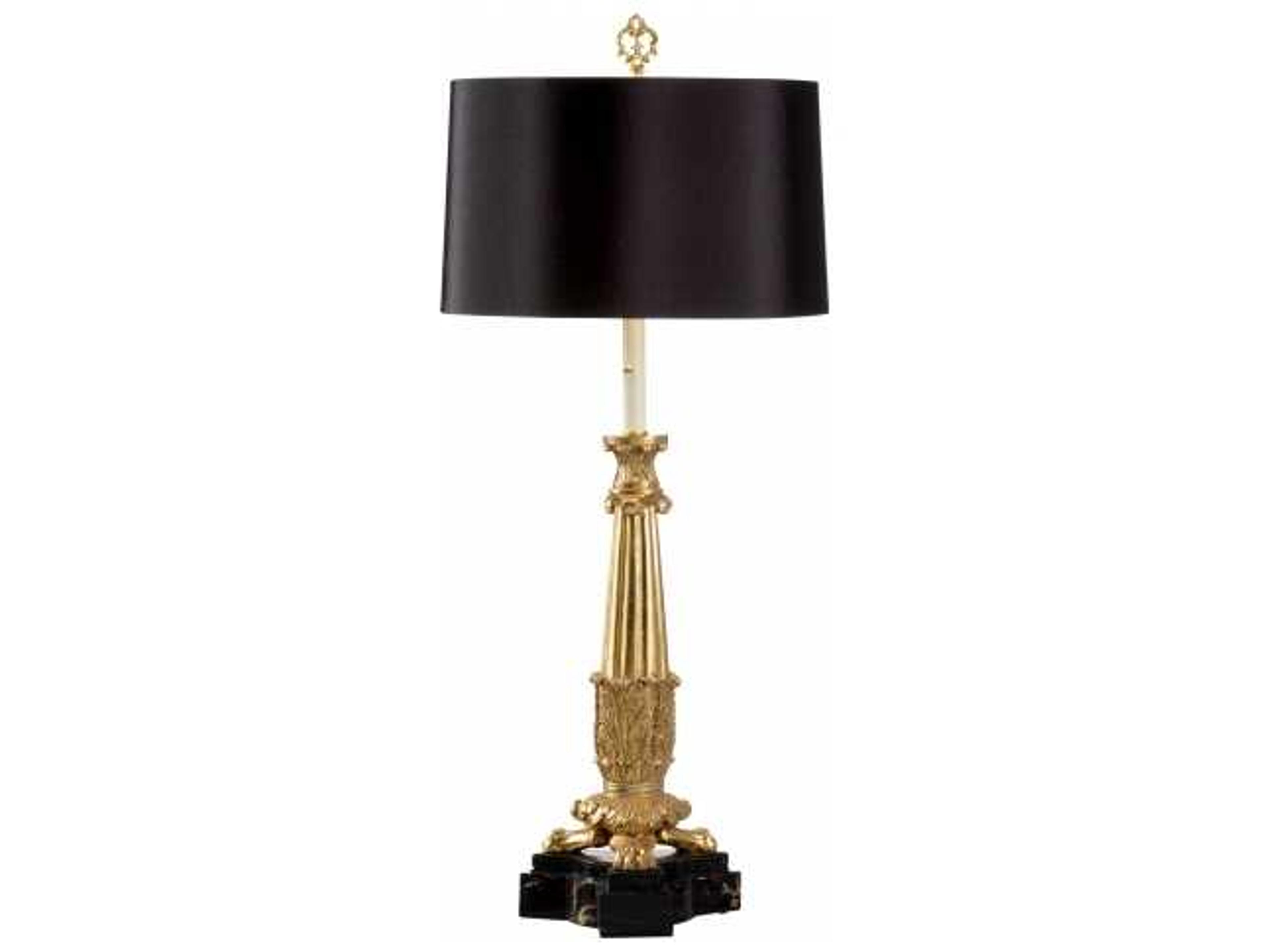 Wildwood Gallery Gold Leaf Black Silkette Buffet Lamp