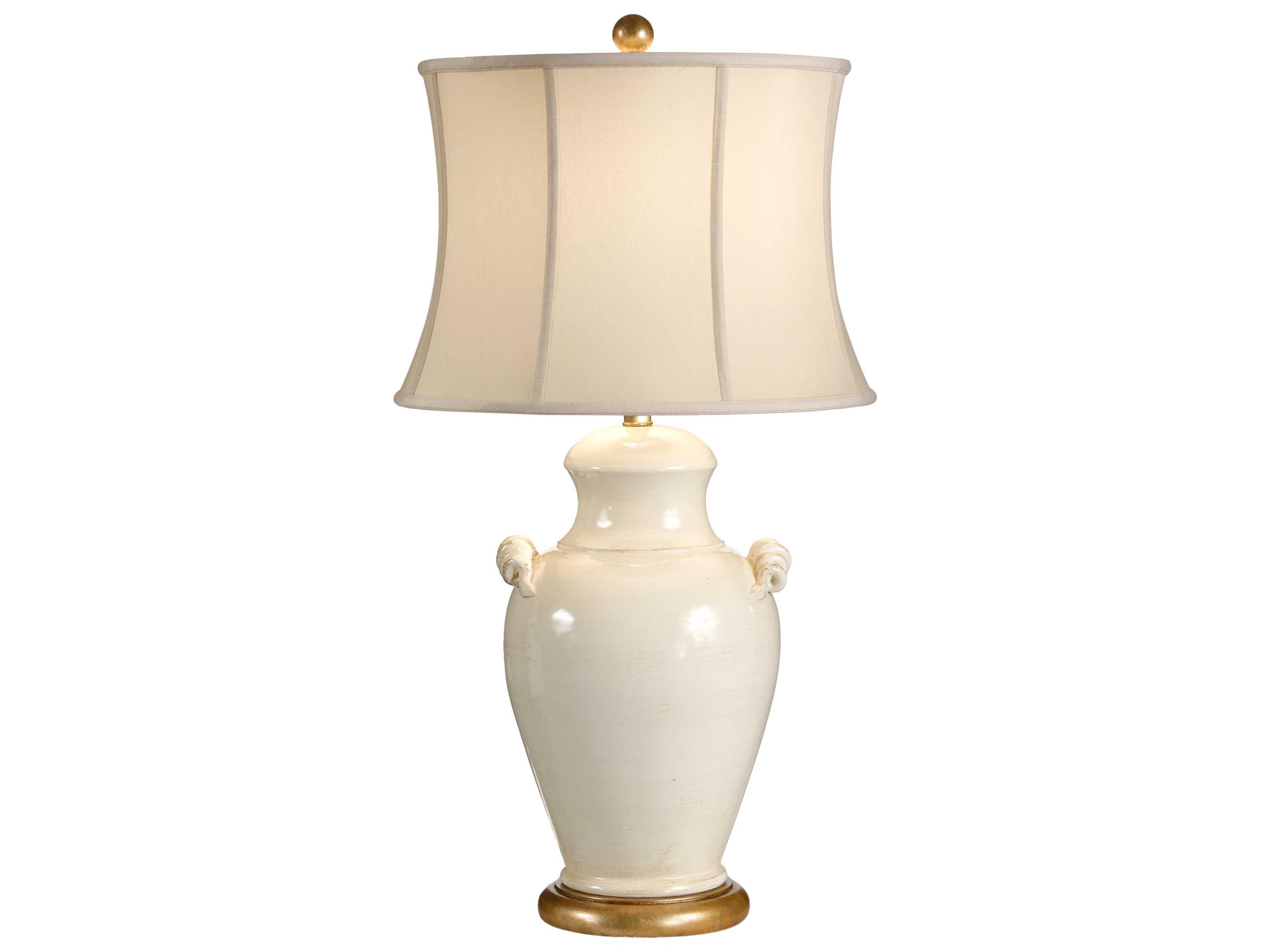 Wildwood Gisella Ivory Taupe Silkette White Buffet Lamp