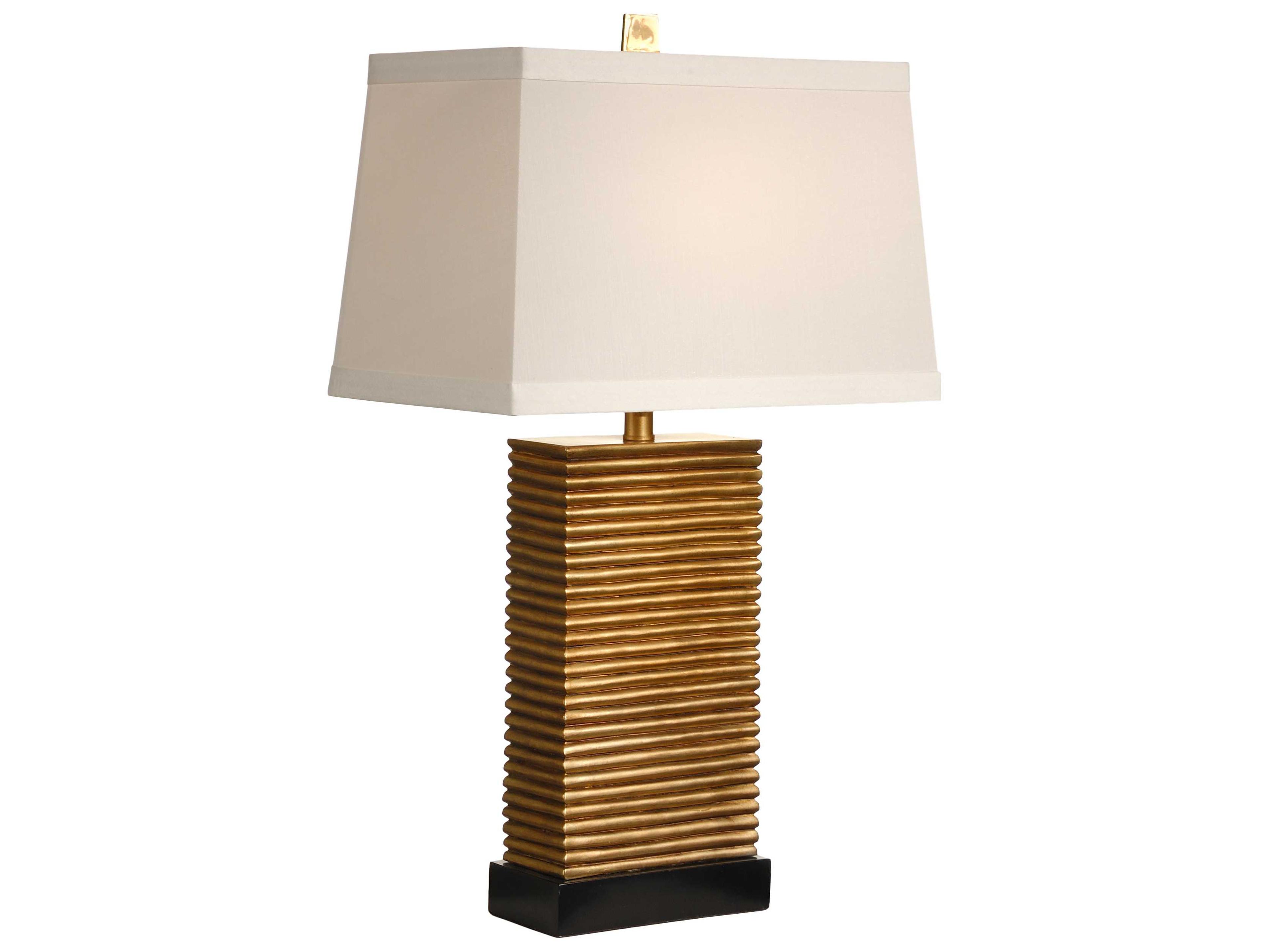 Wildwood Abbington Gold Off White Silkette Wood Buffet Lamp