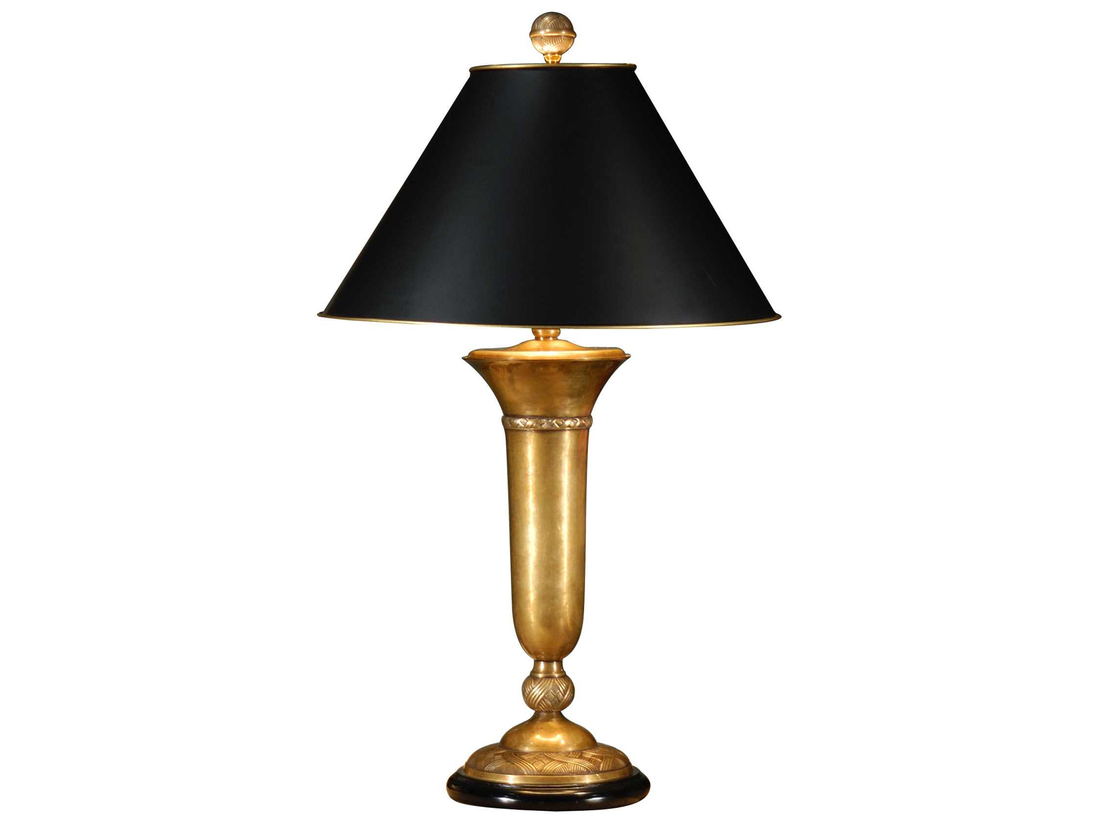 Wildwood Cedric Hand Rubbed Patina Black Paper Brass Buffet Lamp