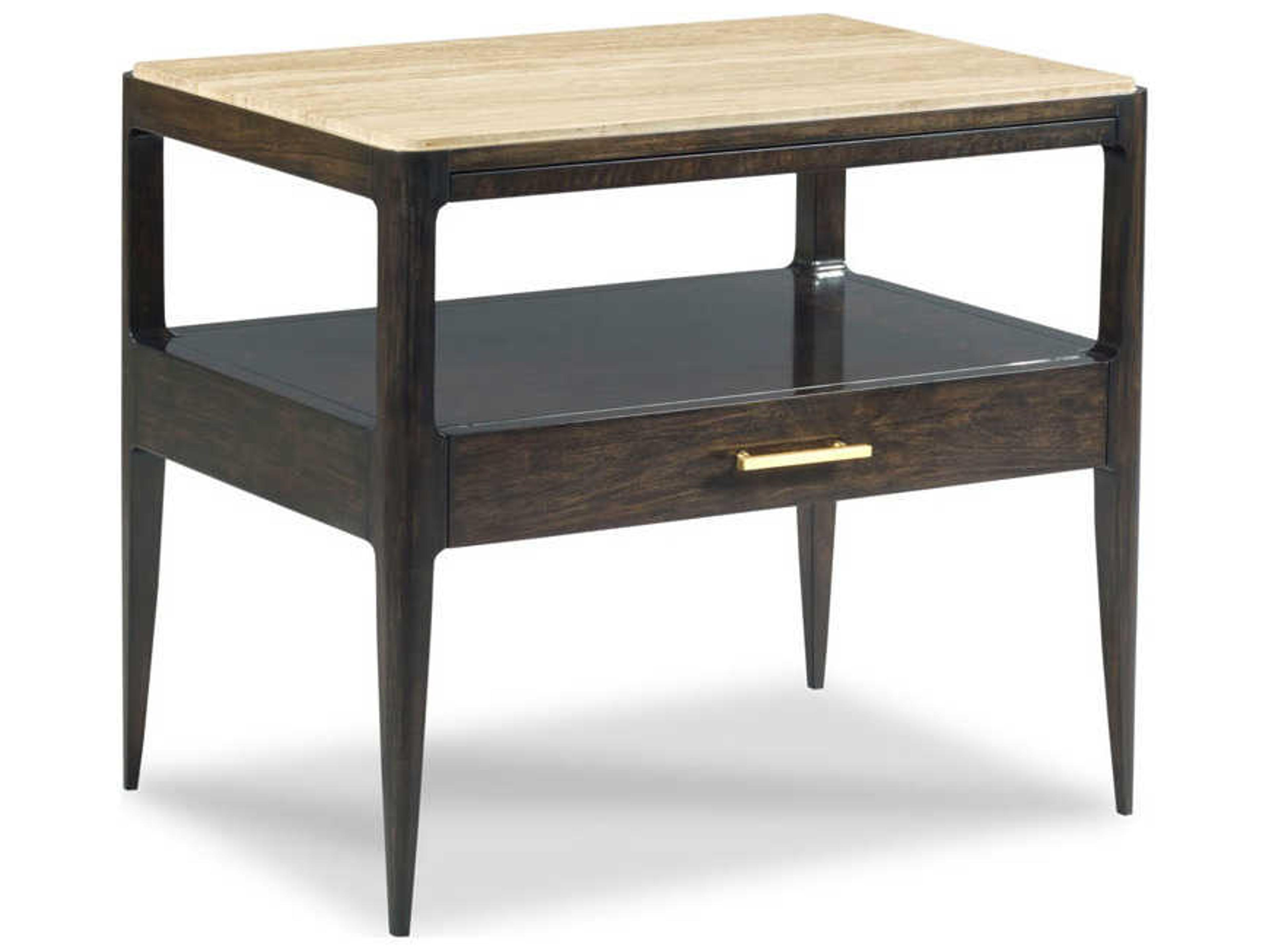 Woodbridge Mezzanote 1-Drawer Brown Natural Wood Nightstand