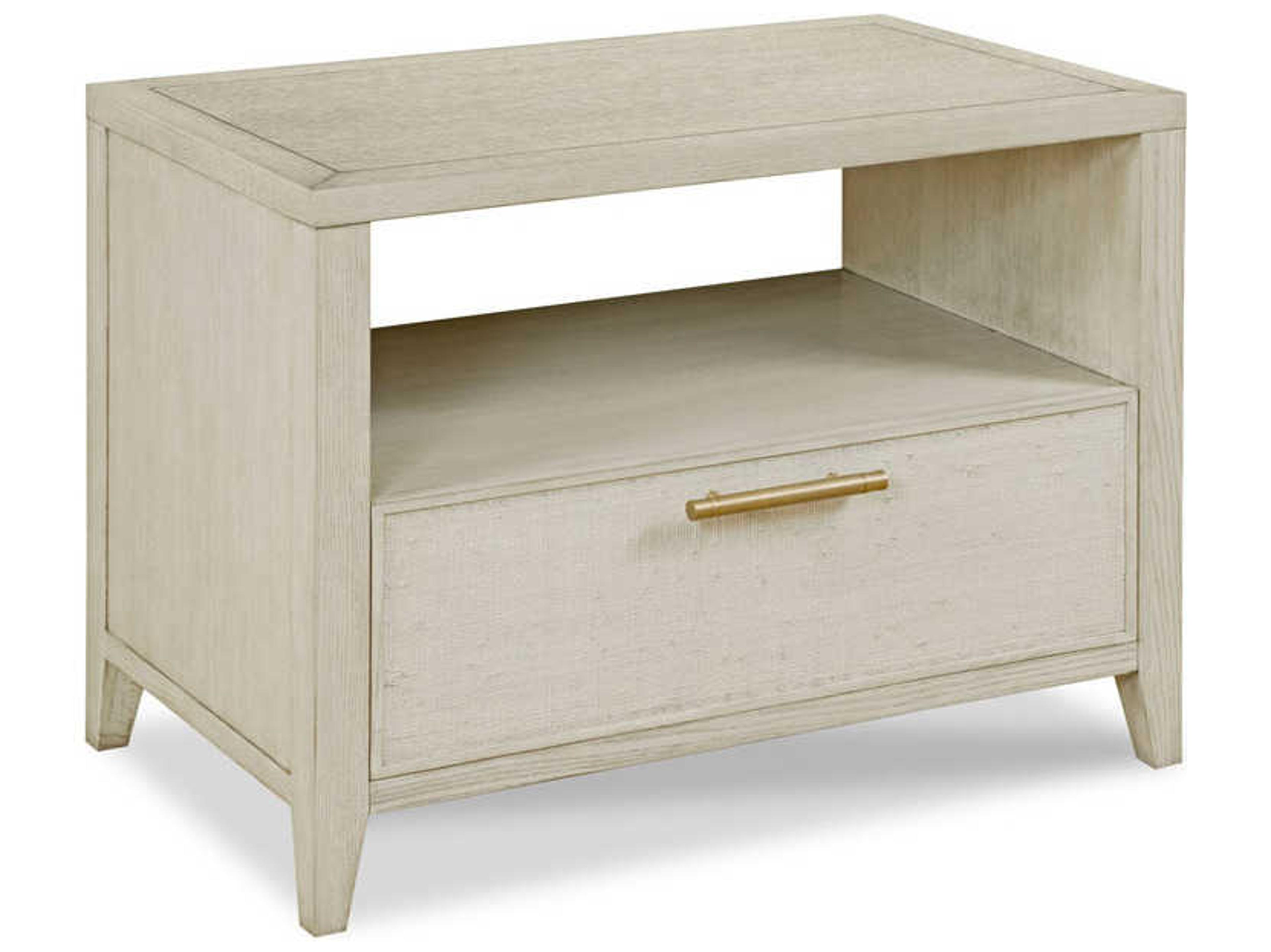 Woodbridge Ariel 1-Drawer White Ash Wood Chest Nightstand