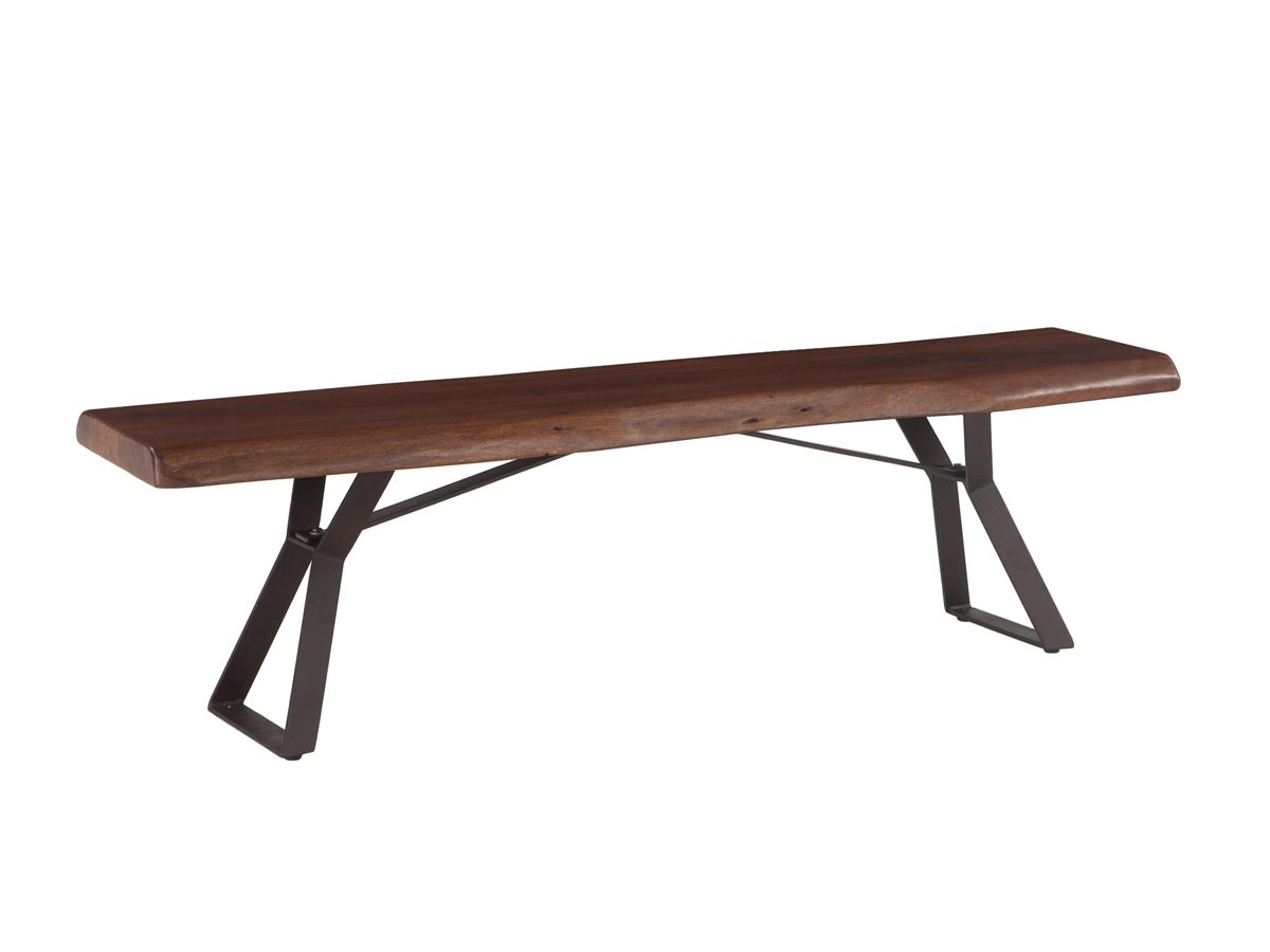 World Interiors Nottingham Walnut Black Accent Bench