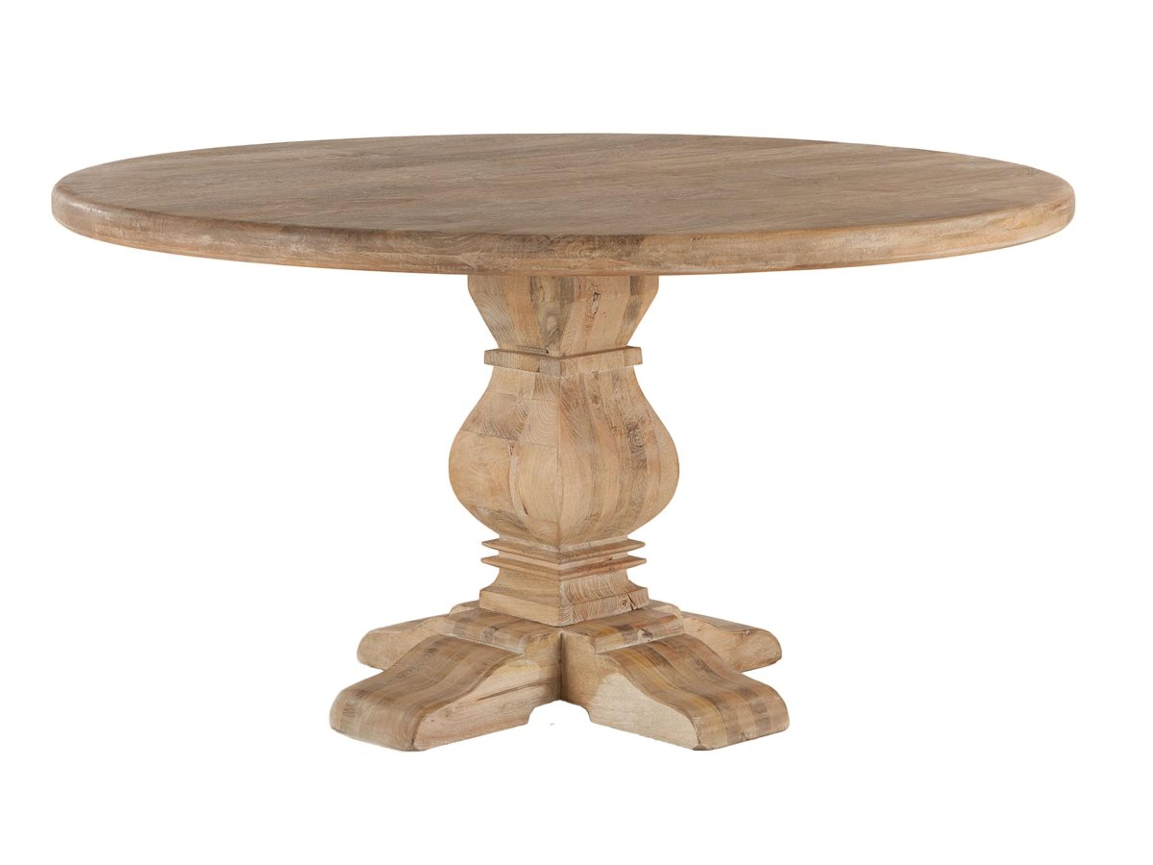 World Interiors Pengrove Round Wood Antique Oak Dining Table