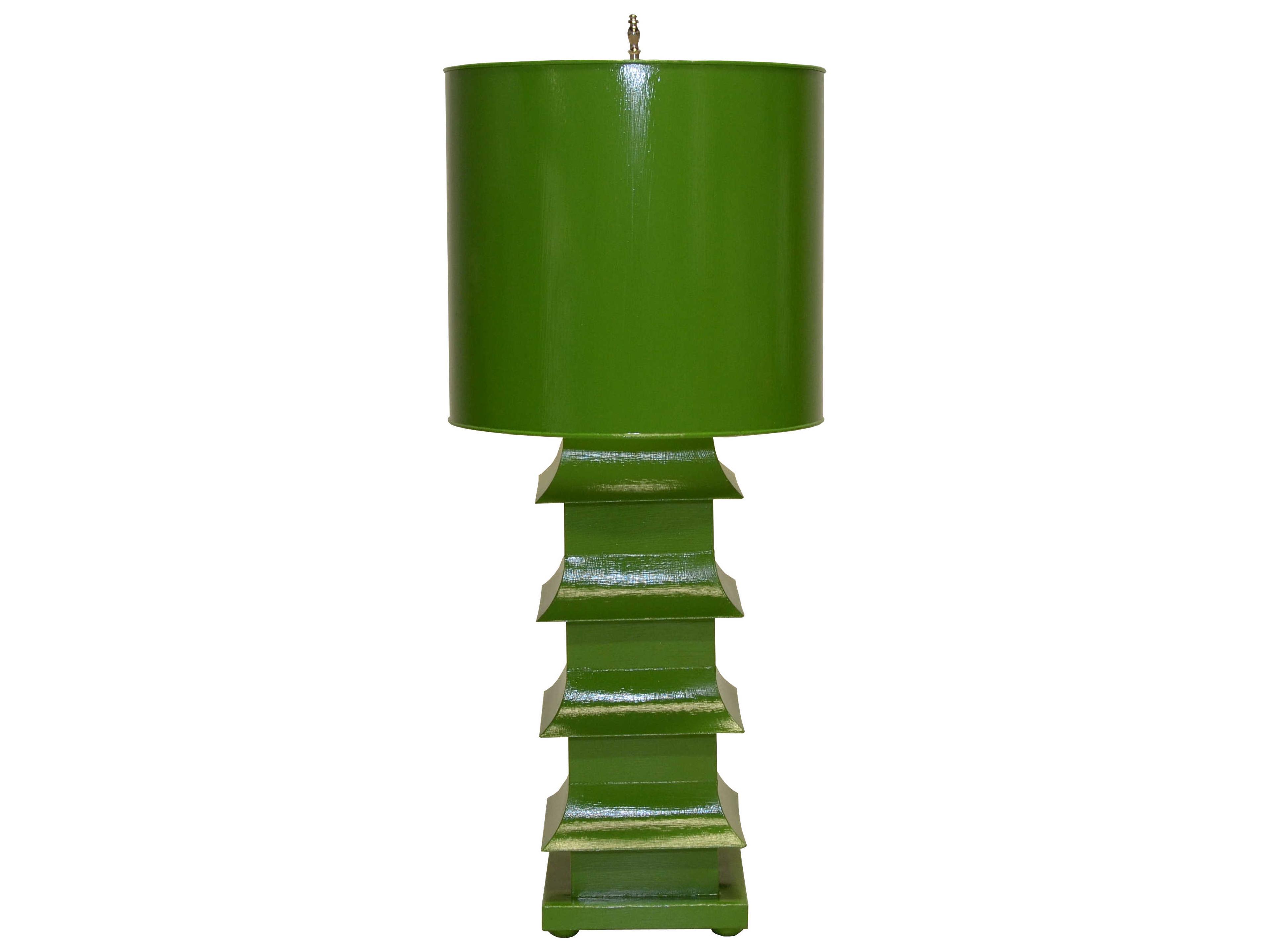 Worlds Away Green Buffet Lamp