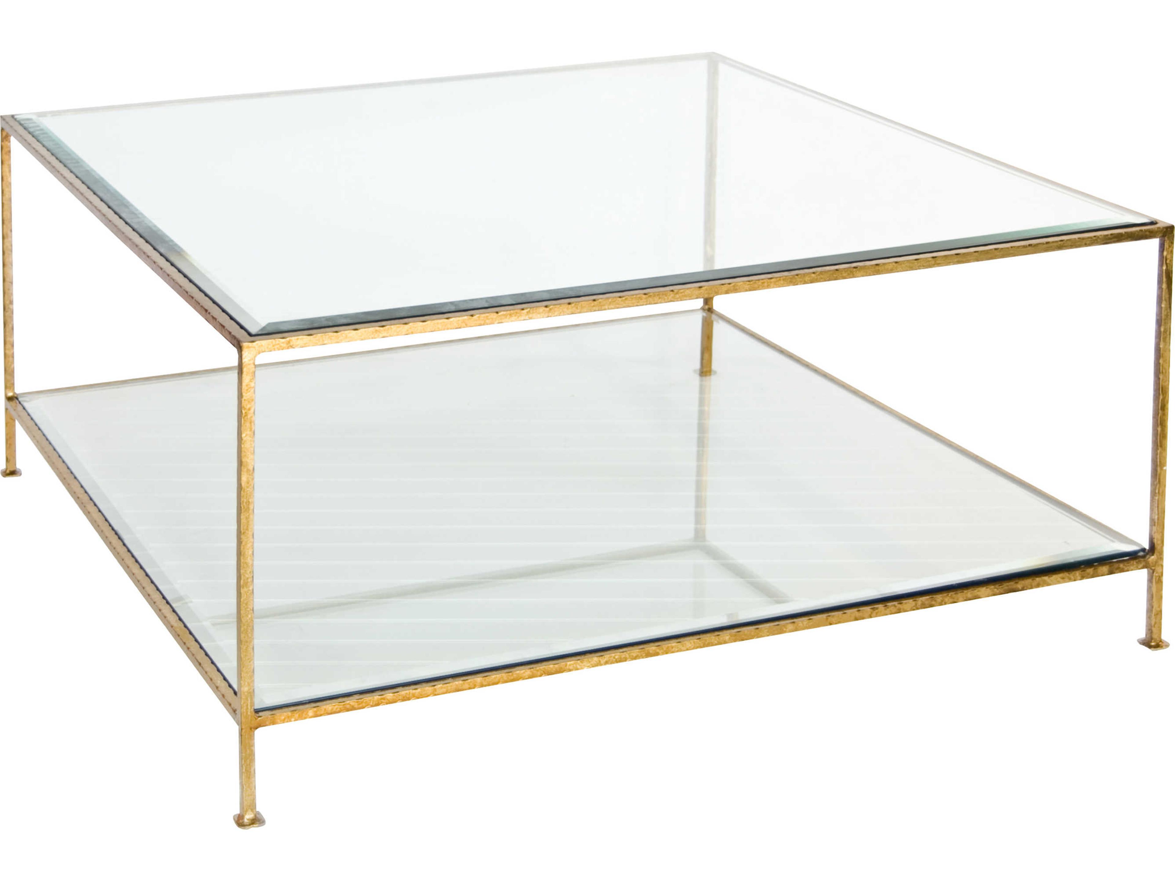 Worlds Away Square Glass Coffee Table