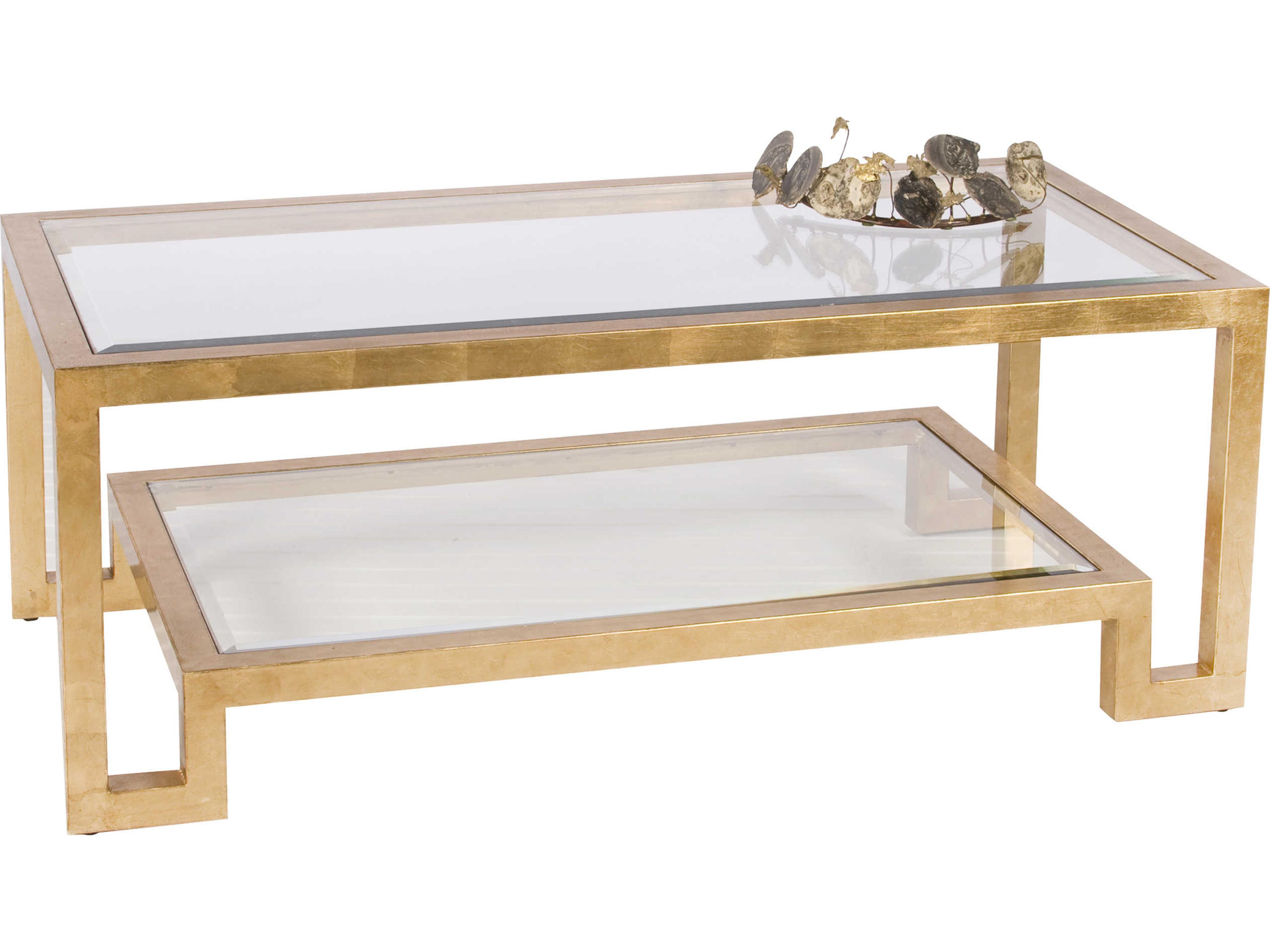 Worlds Away Rectangular Glass Coffee Table