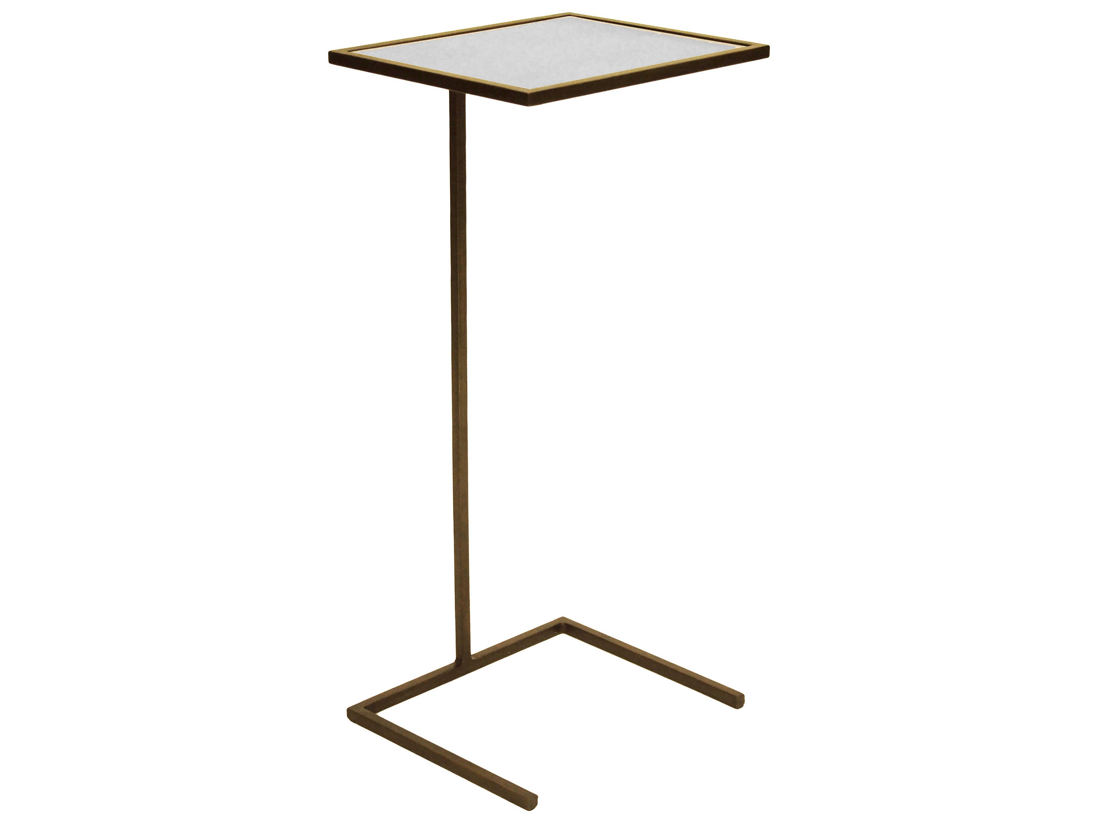 Worlds Away Rectangular Glass End Table