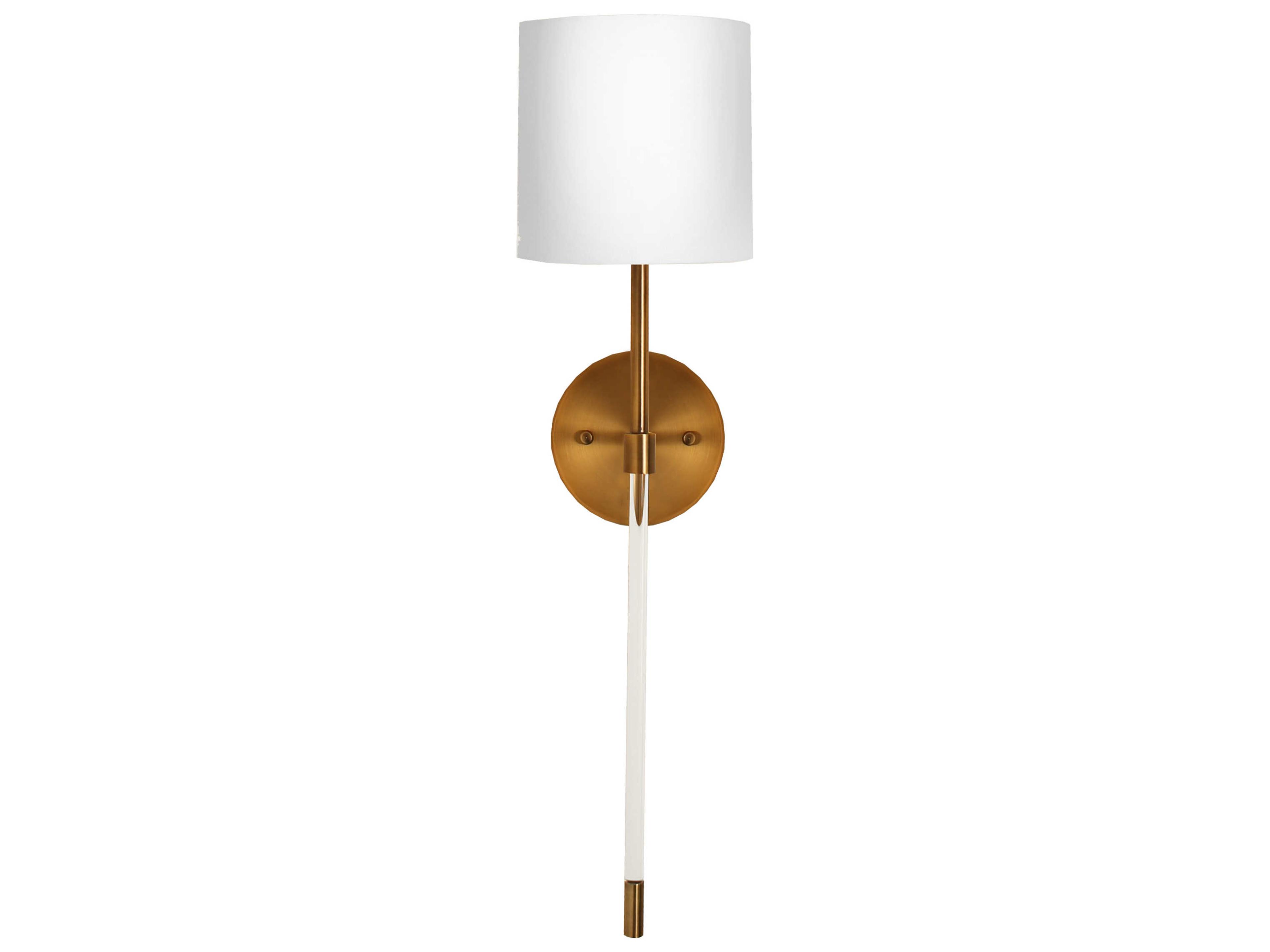 Worlds Away Brass Wall Sconce