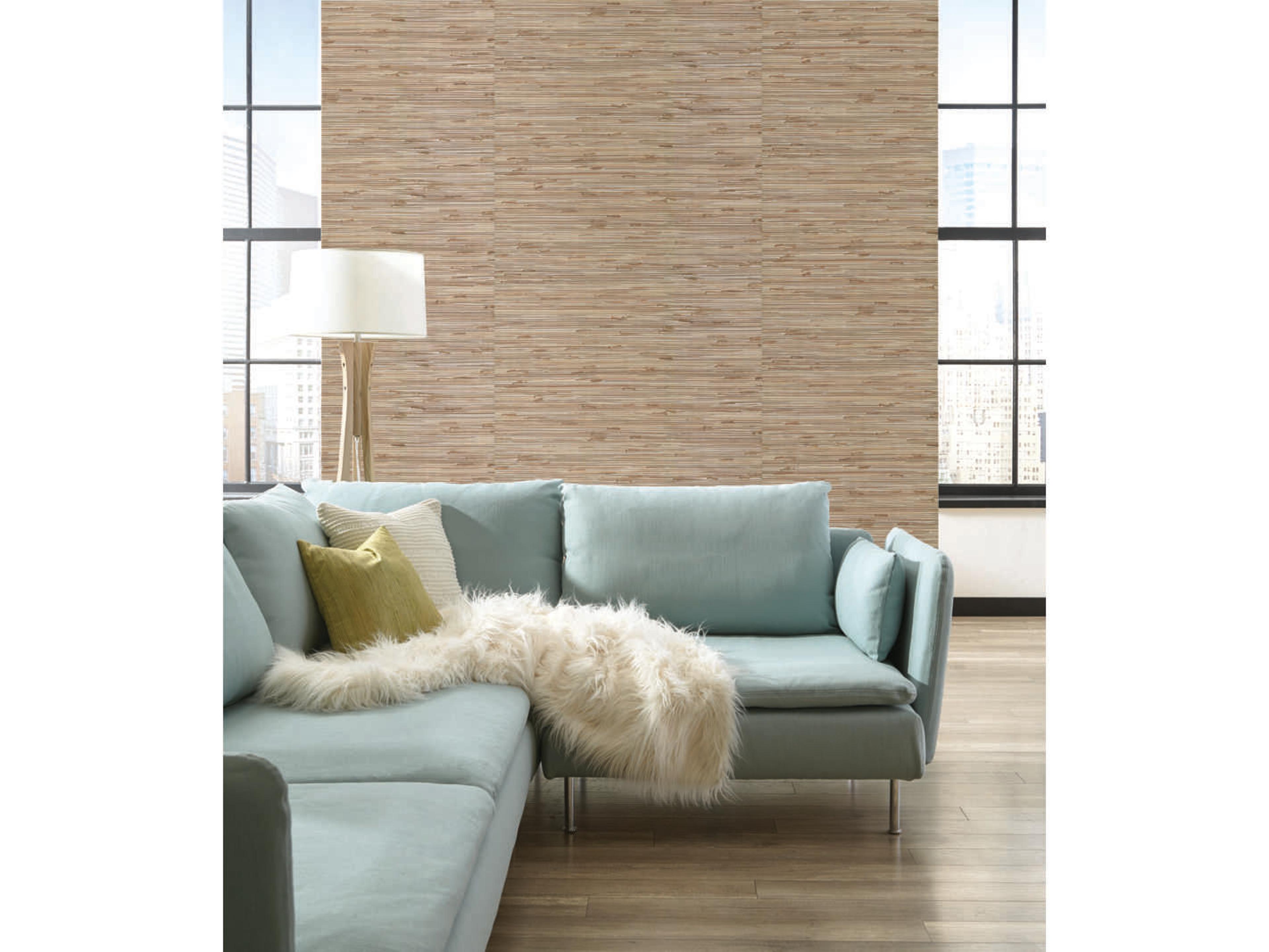 York Wallcoverings Grasscloth Resource Library Neutral / Silver River Grass Wallpaper