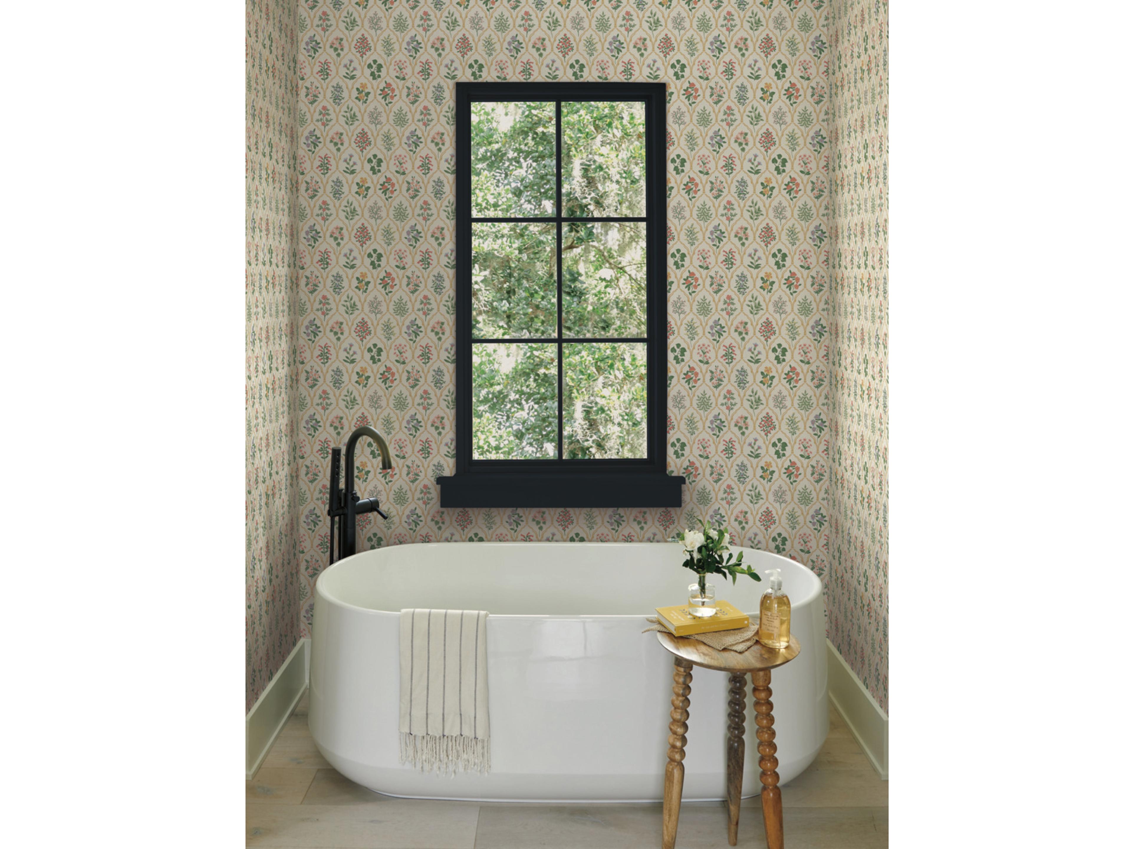 York Wallcoverings Cream Hawthorne Wallpaper