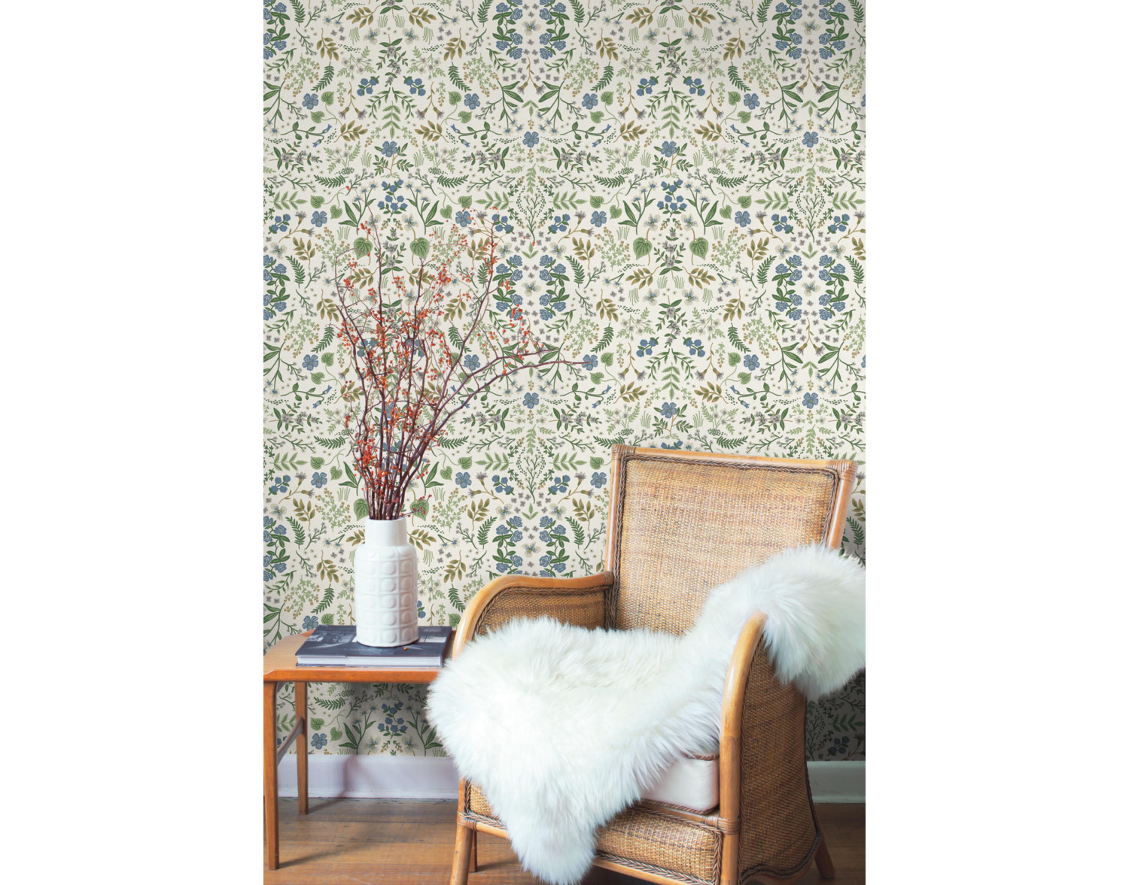 York Wallcoverings Blue / Green Wildwood Wallpaper