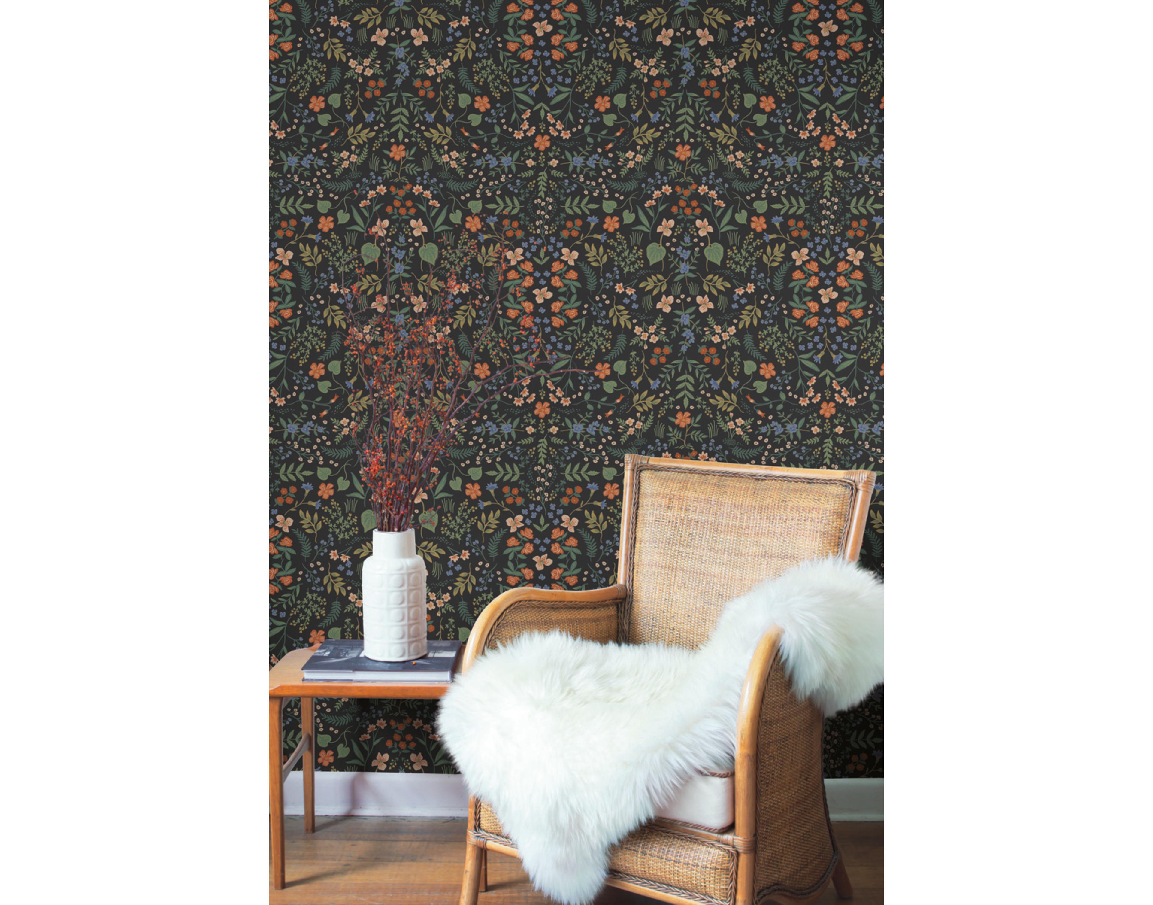 York Wallcoverings Black Wildwood Wallpaper