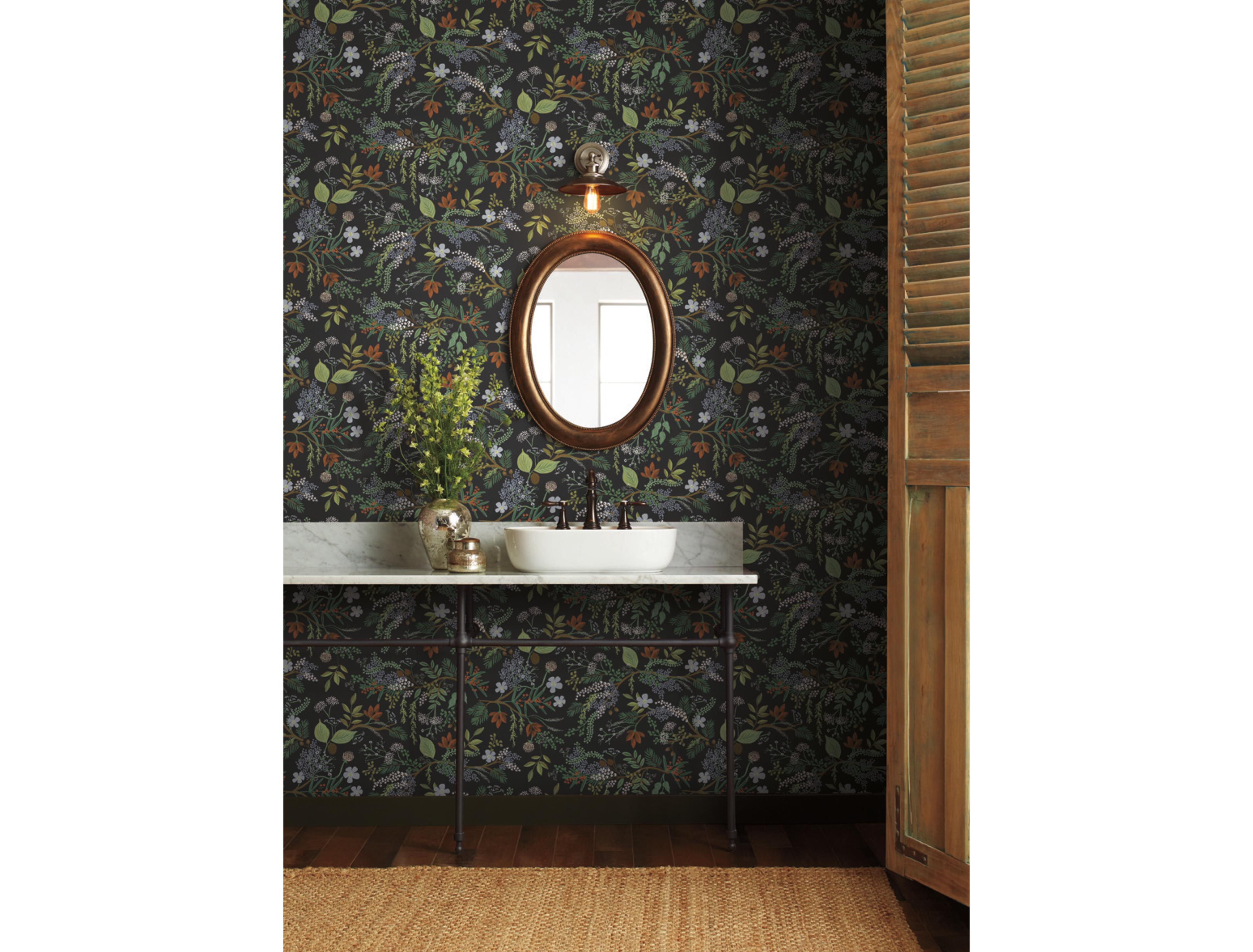 York Wallcoverings Black Juniper Forest Wallpaper
